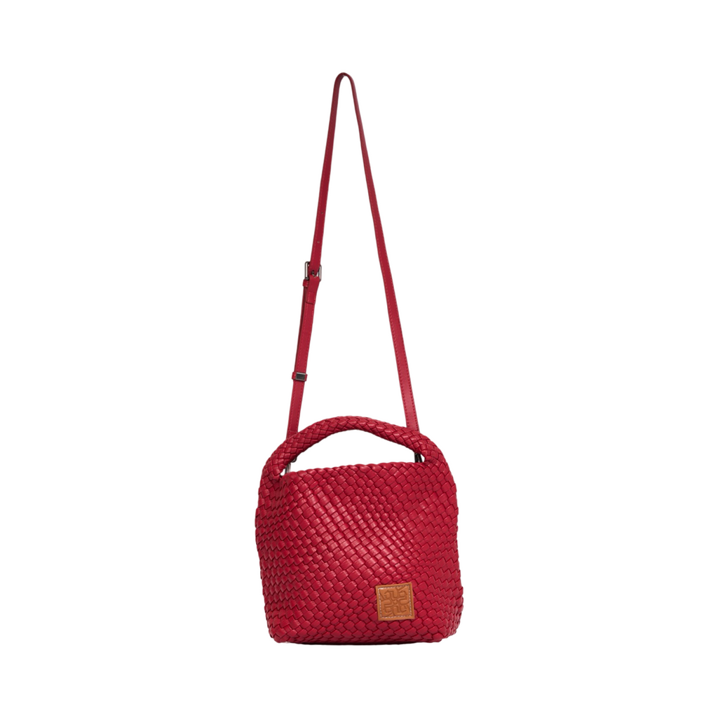 Woven Tote Bag M - Ruby