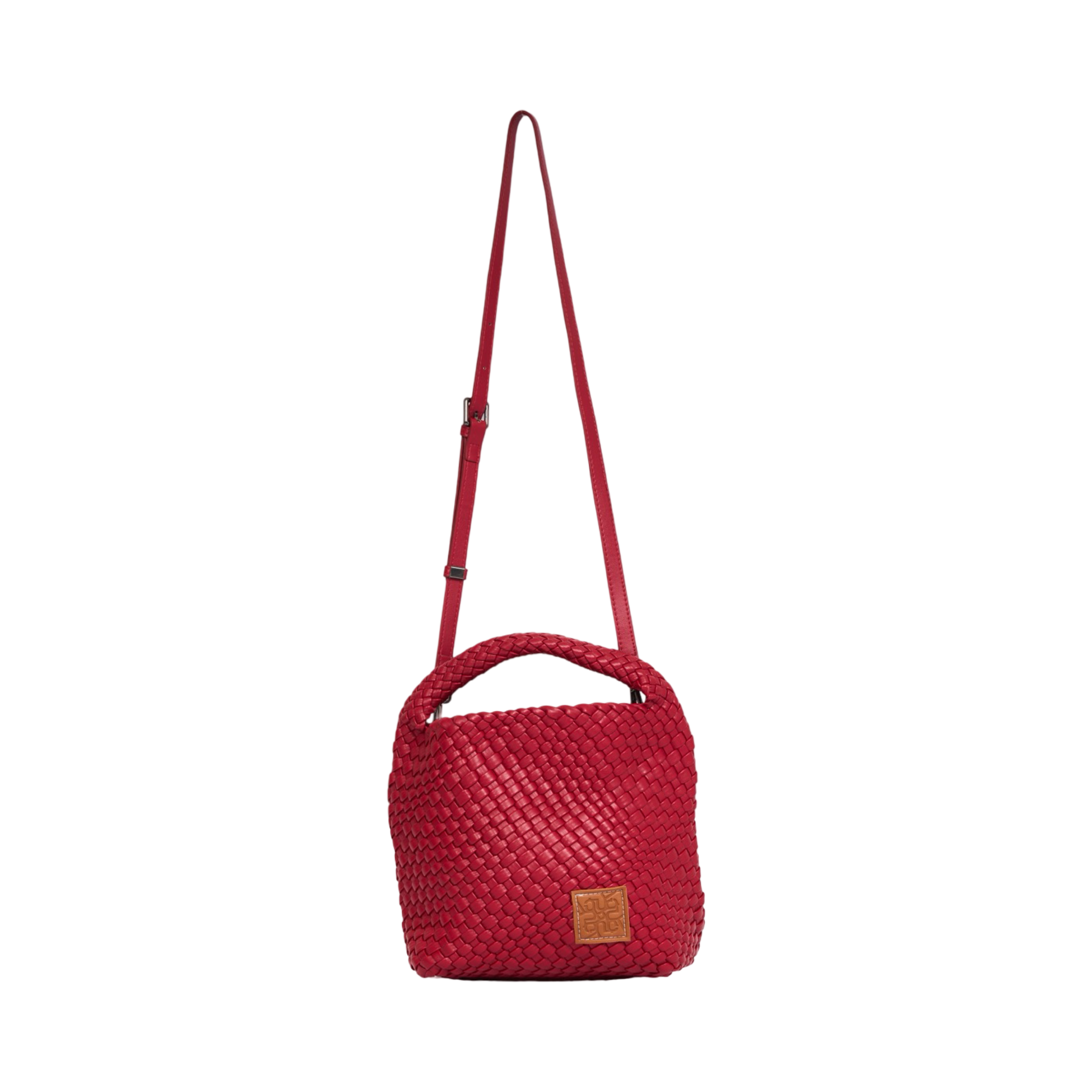 Woven Tote Bag M - Ruby