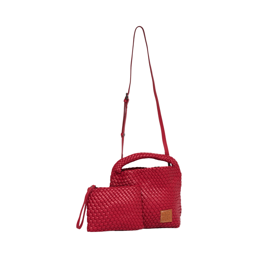 Woven Tote Bag M - Ruby