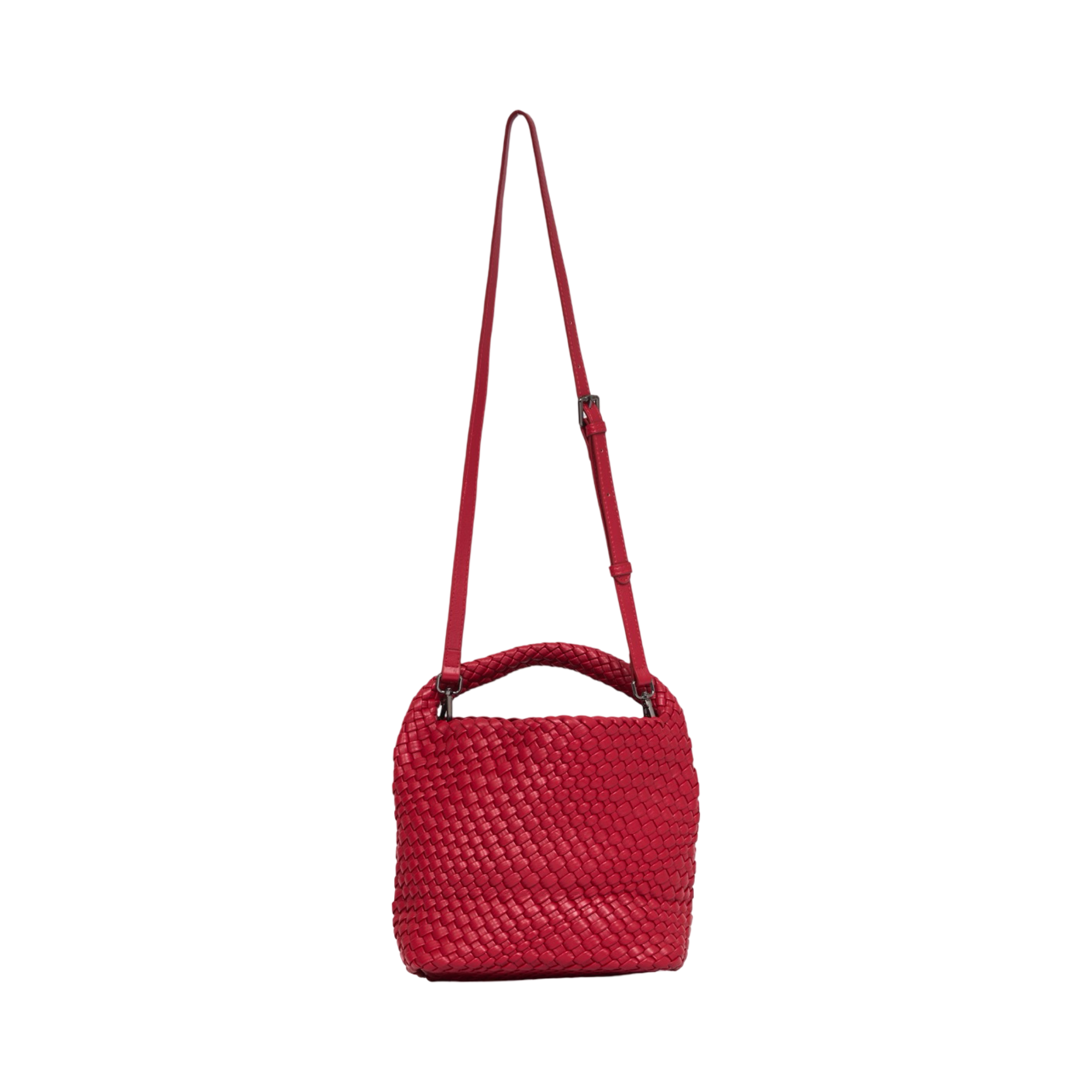 Woven Tote Bag M - Ruby