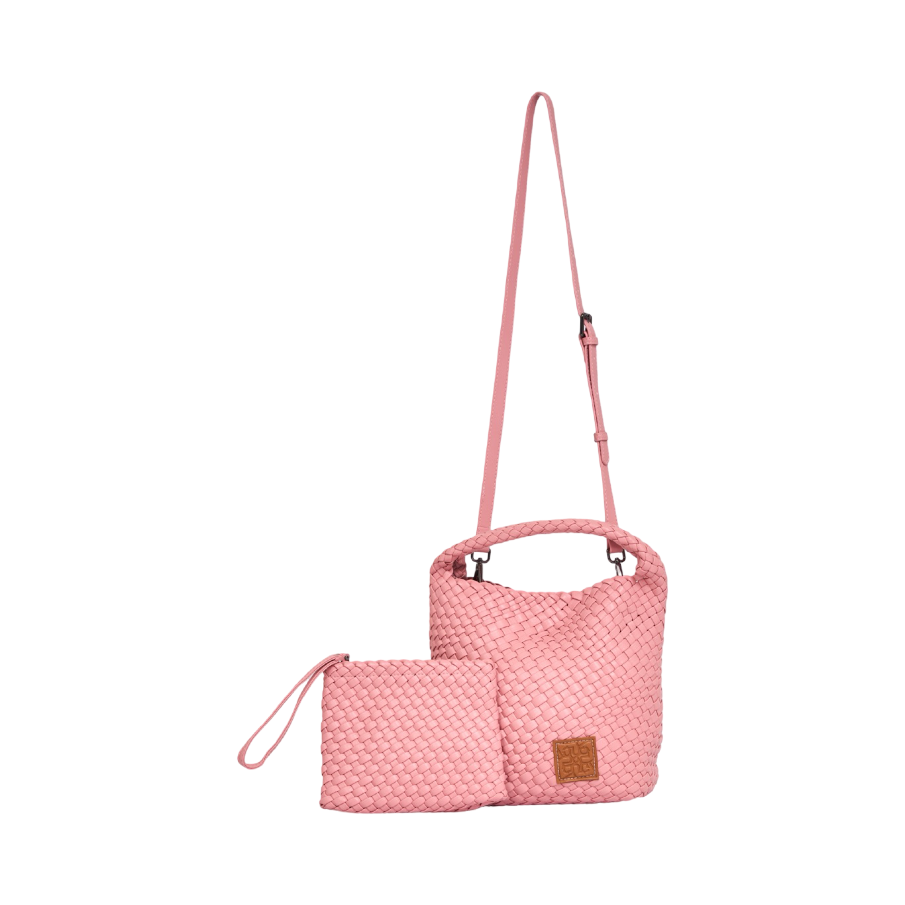 Woven Tote Bag M - Rose Pink