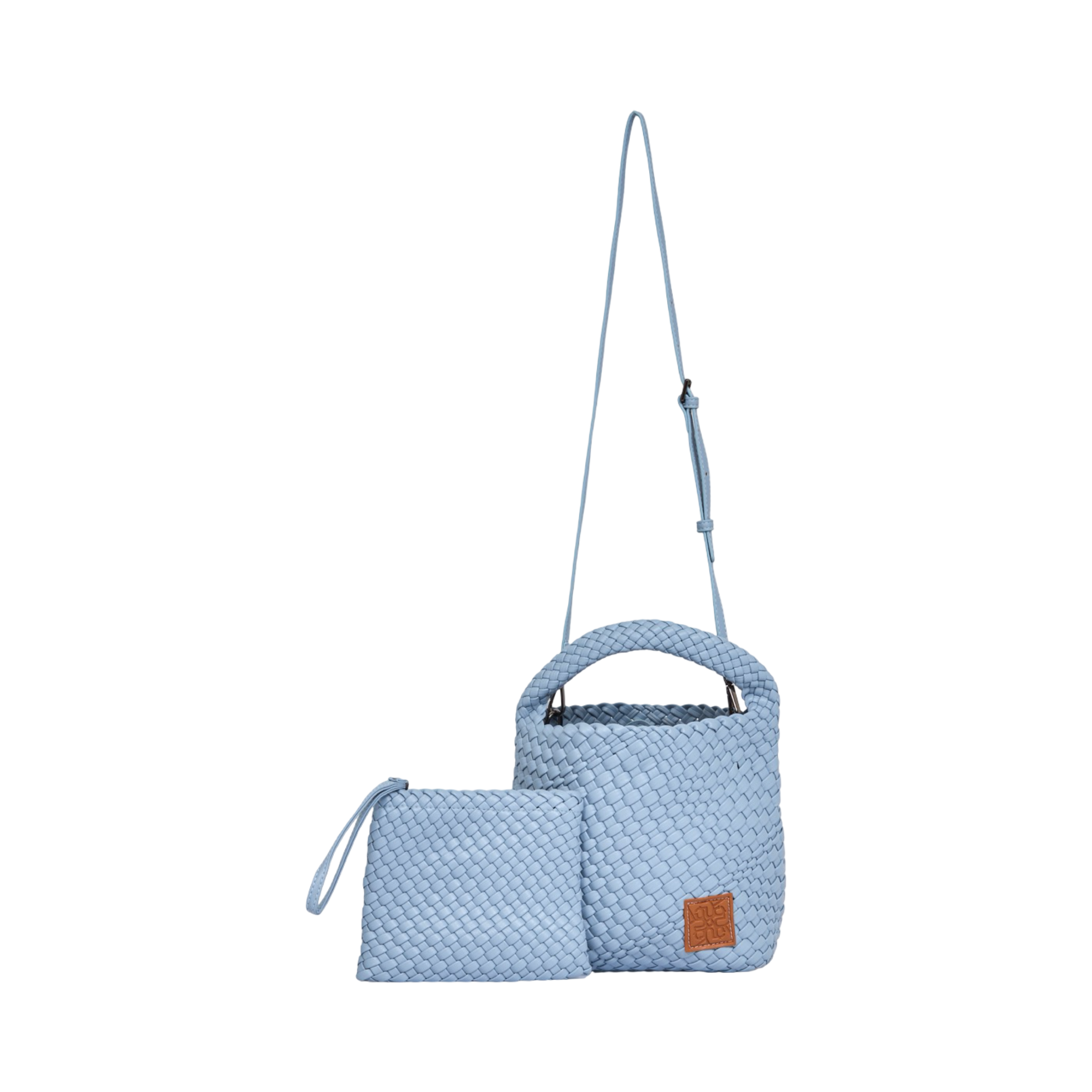Woven Tote Bag M - Baby Blue