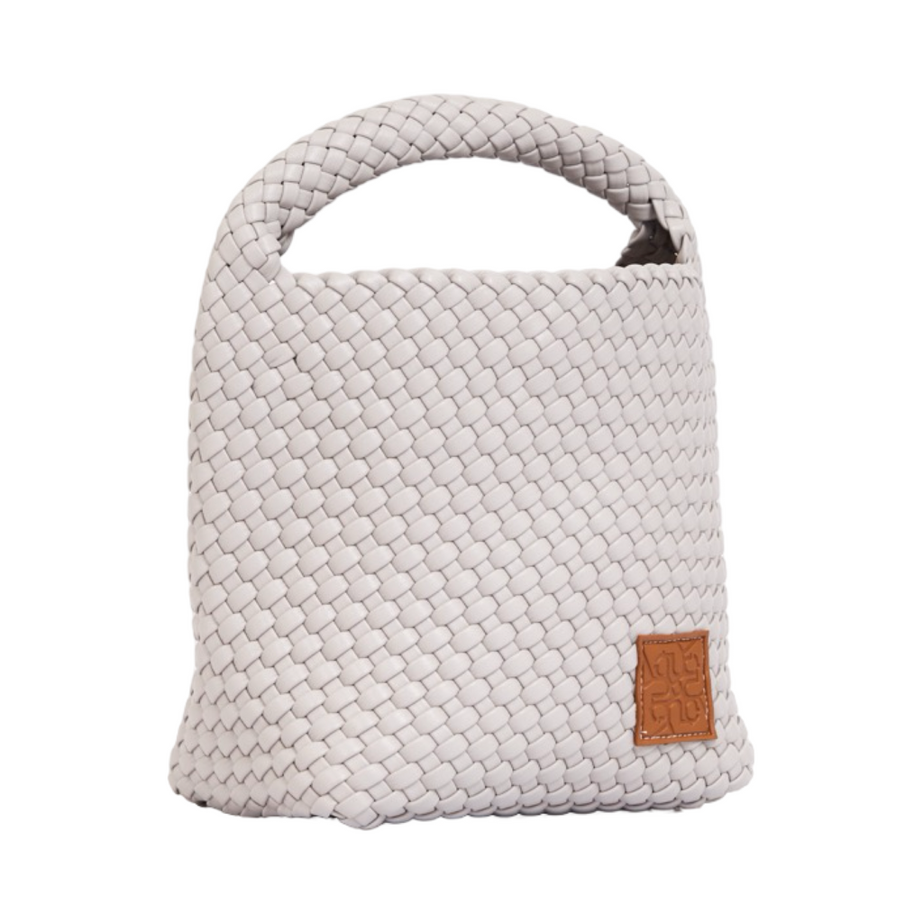 Woven Tote Bag M - Smoky Light Grey