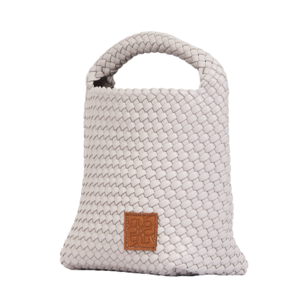 Woven Tote Bag M - Smoky Light Grey