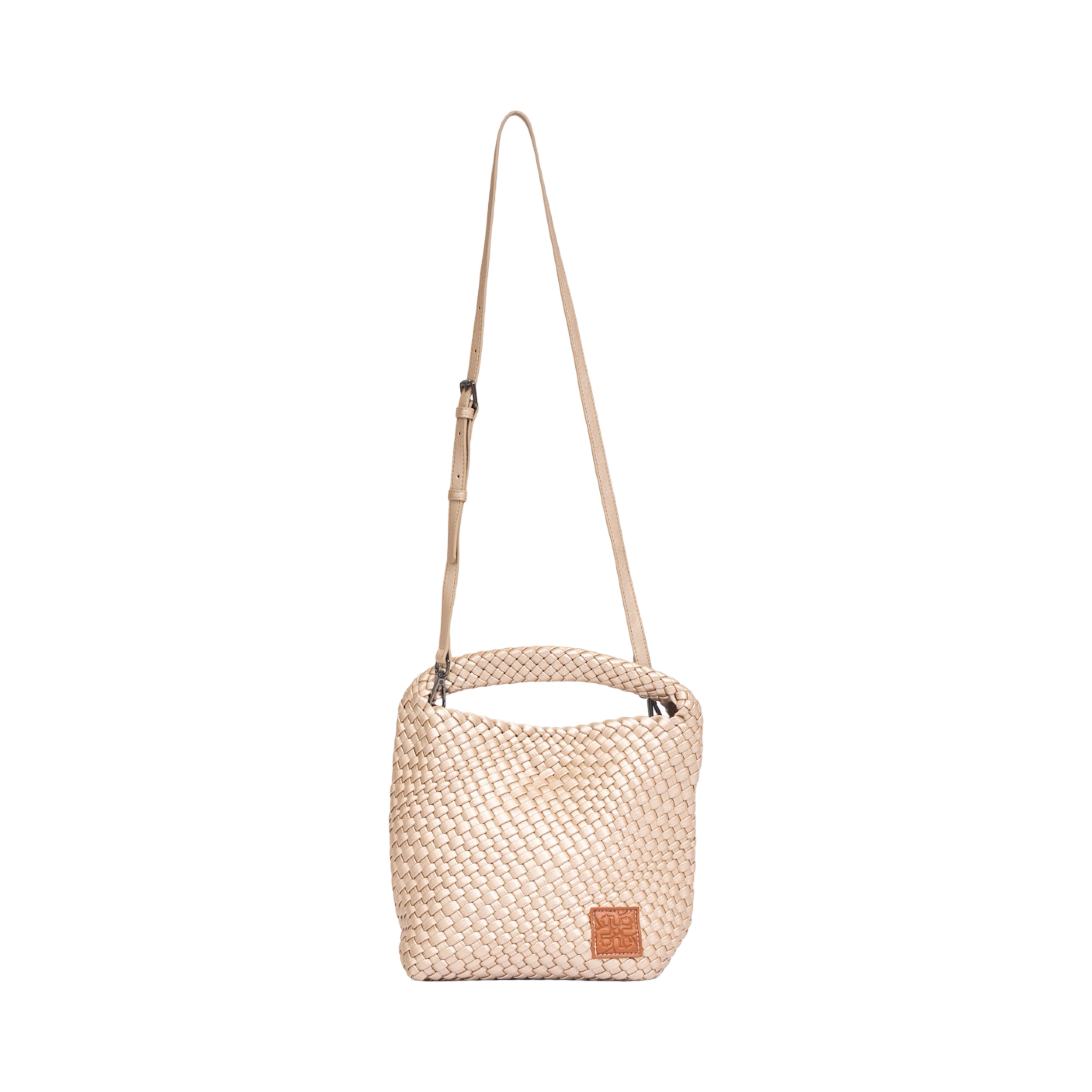 Woven Tote Bag M – Gold