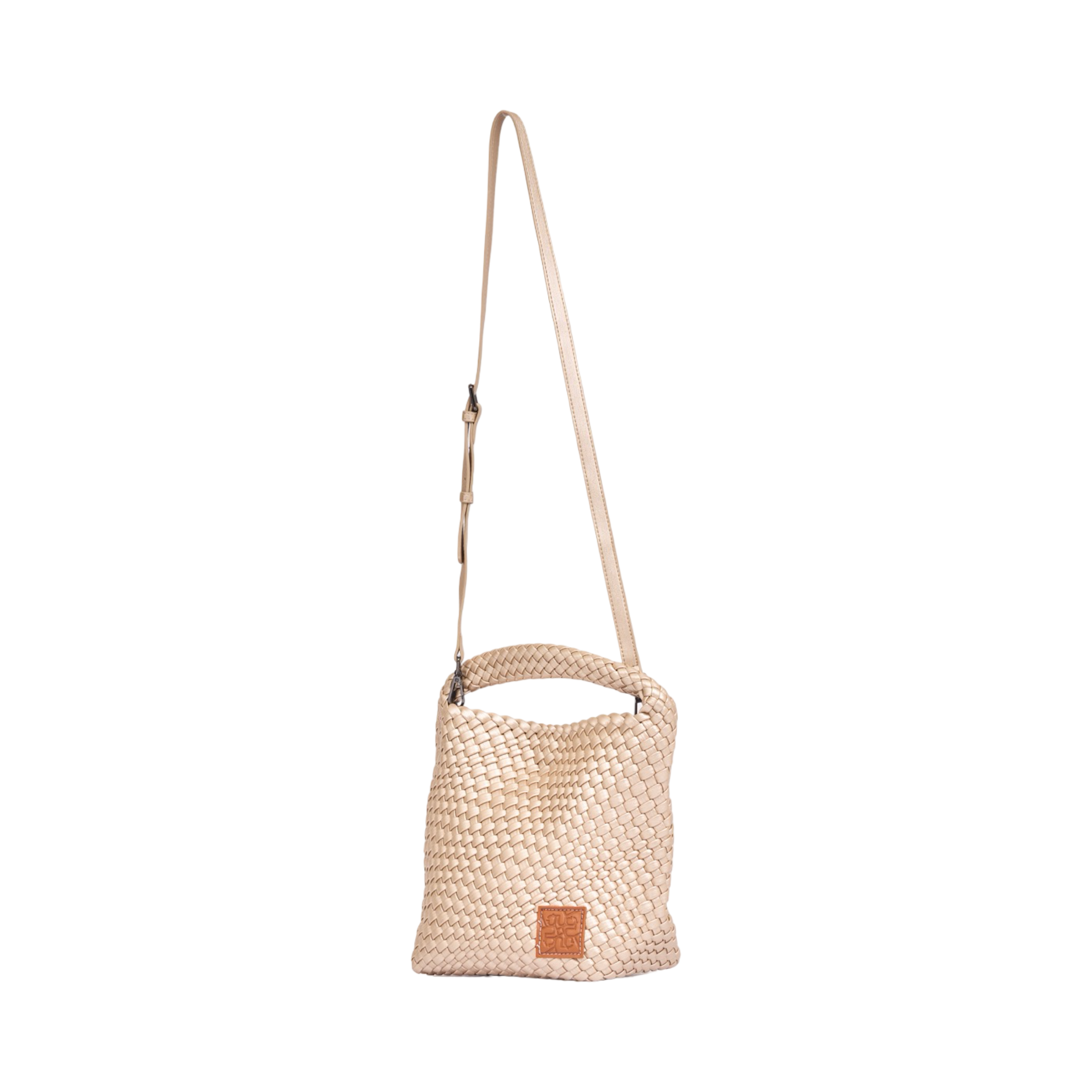 Woven Tote Bag M – Gold