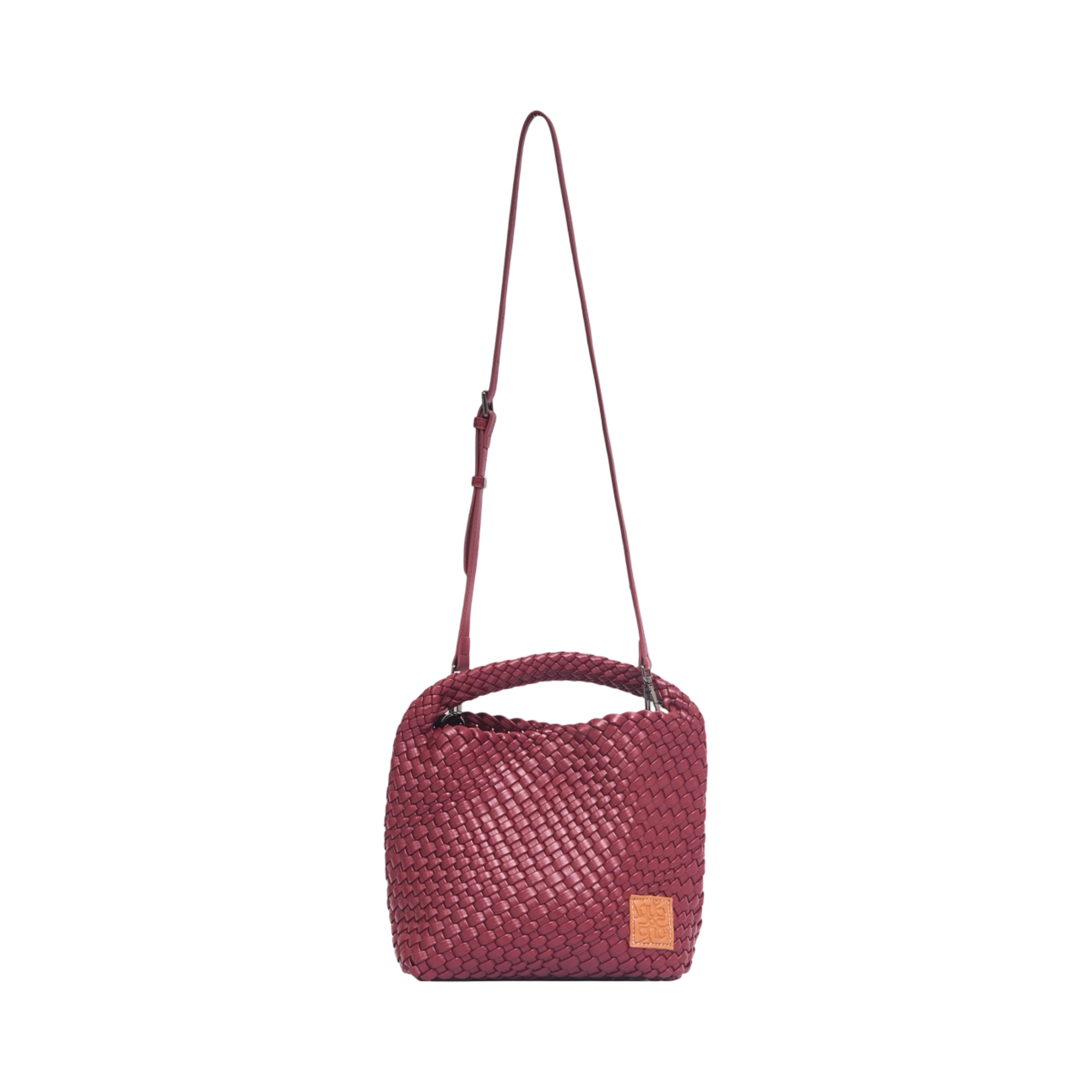 Woven Tote Bag M – Red Wine