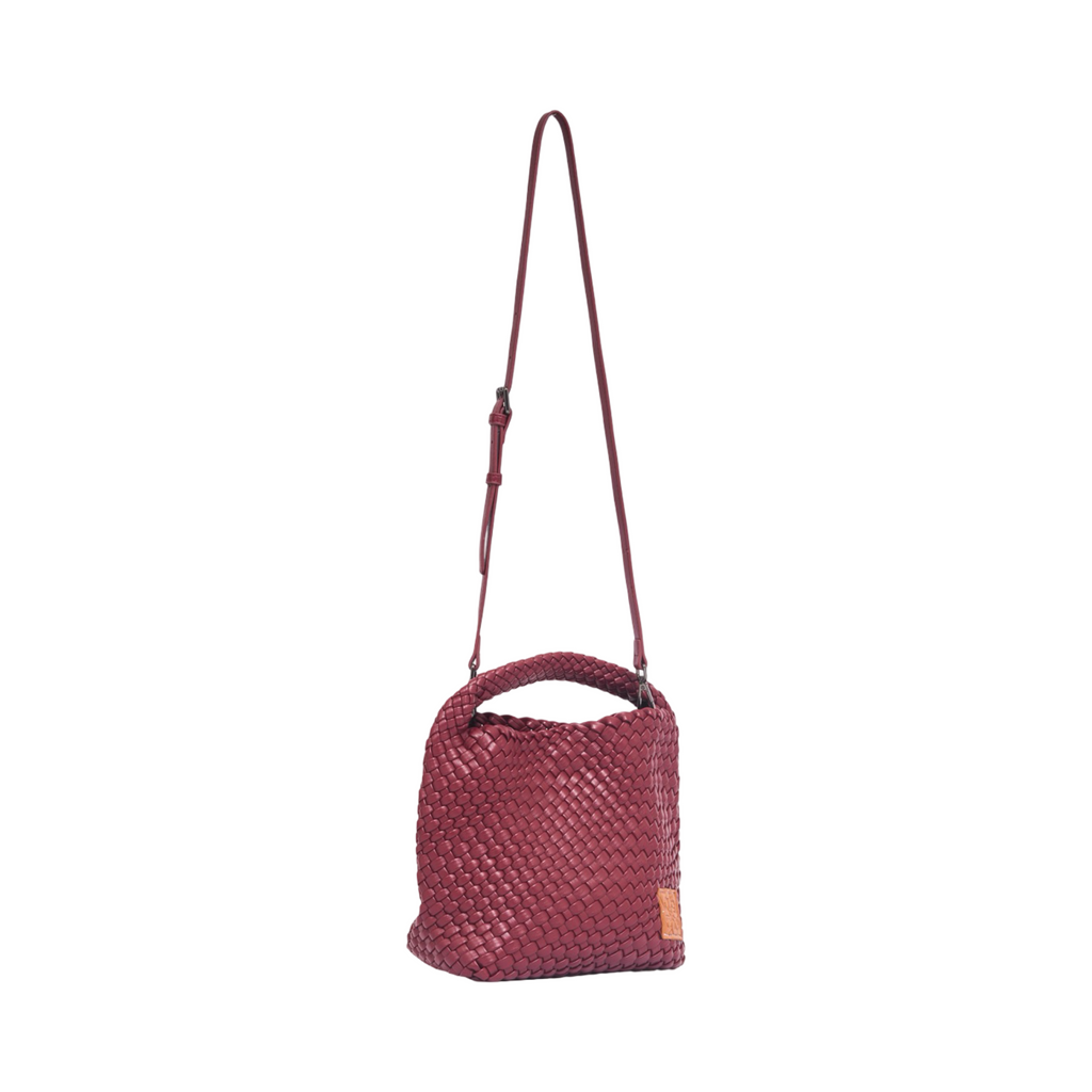 Woven Tote Bag M – Red Wine