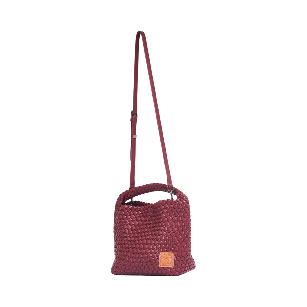 Woven Tote Bag M – Red Wine