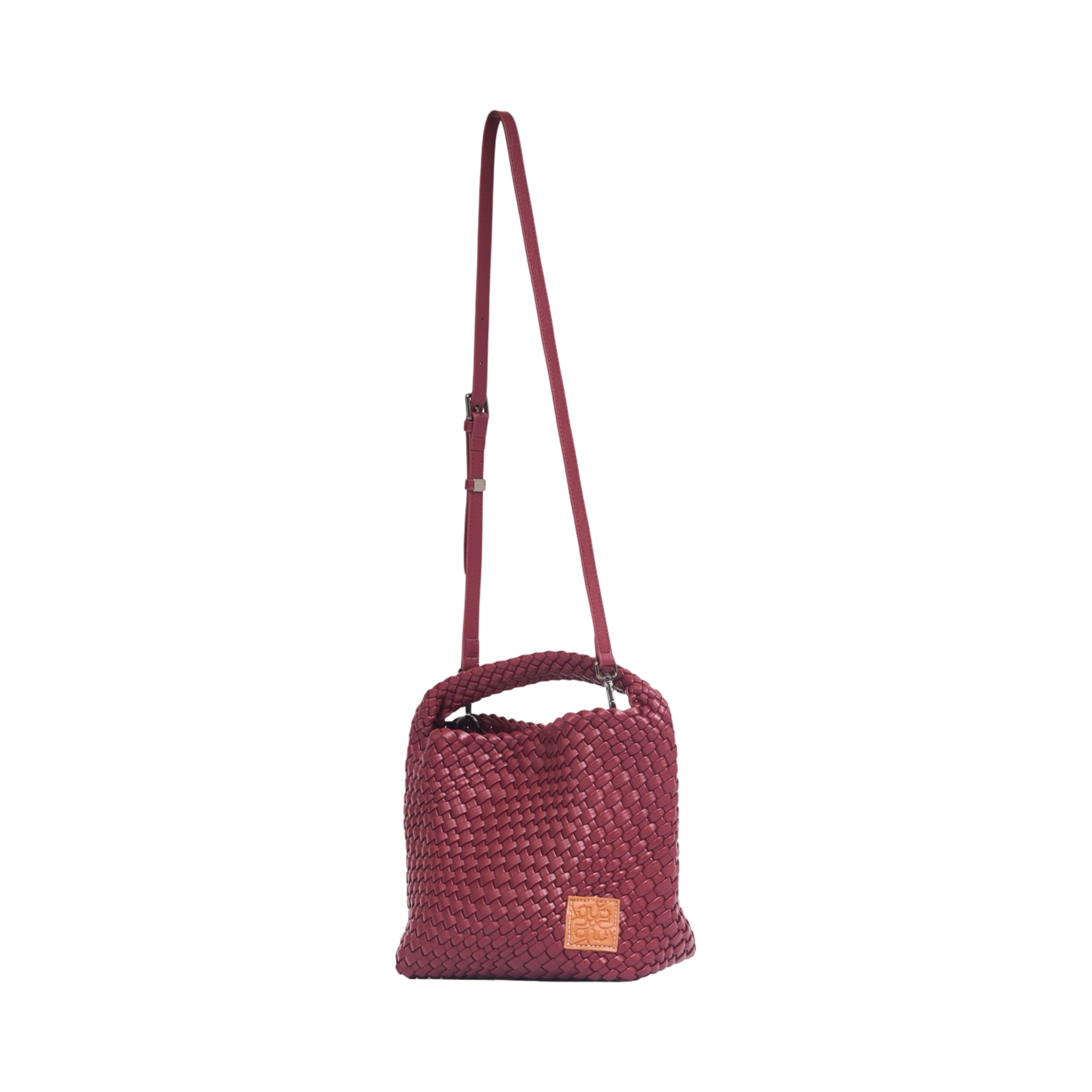 Woven Tote Bag M – Red Wine