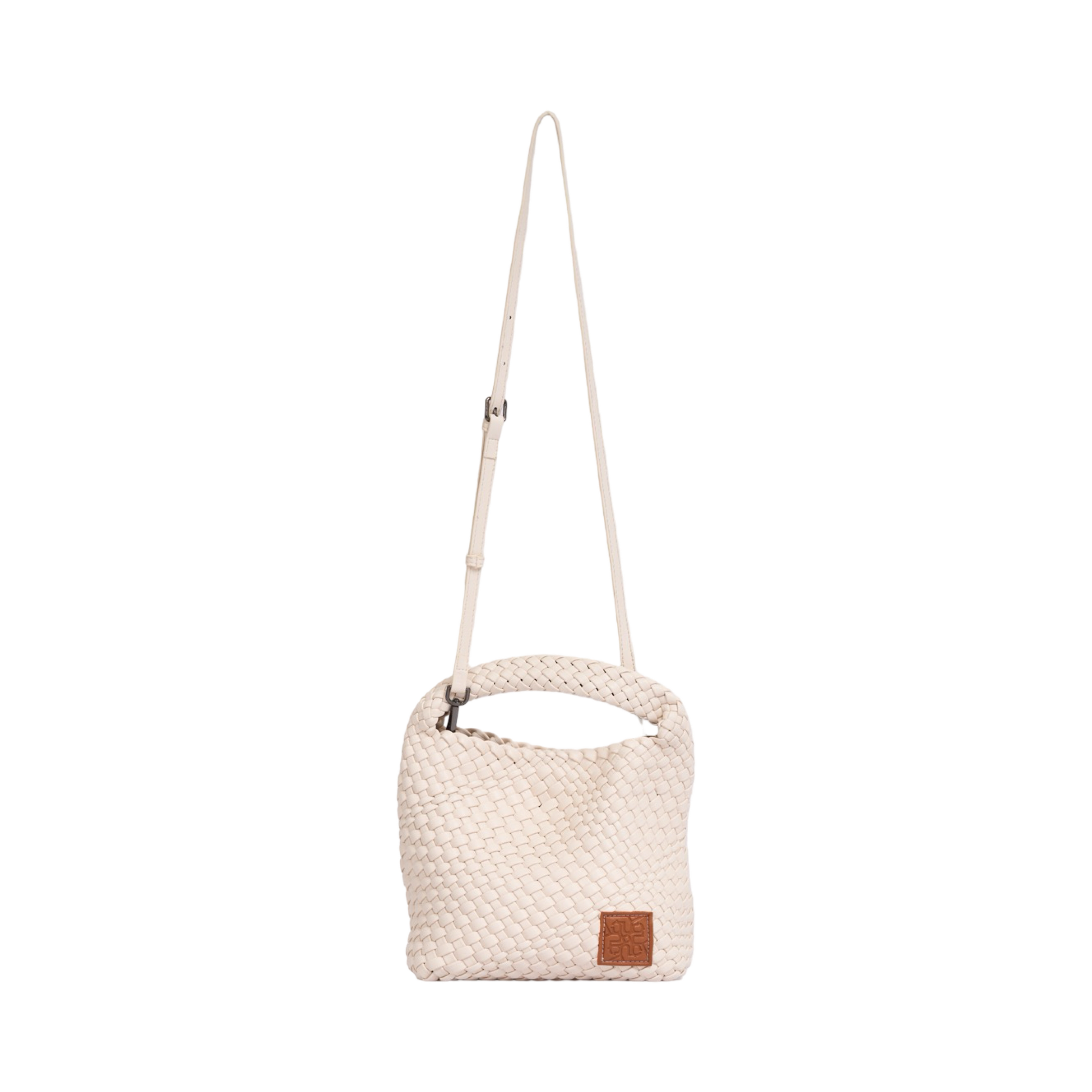 Woven Tote Bag M – White