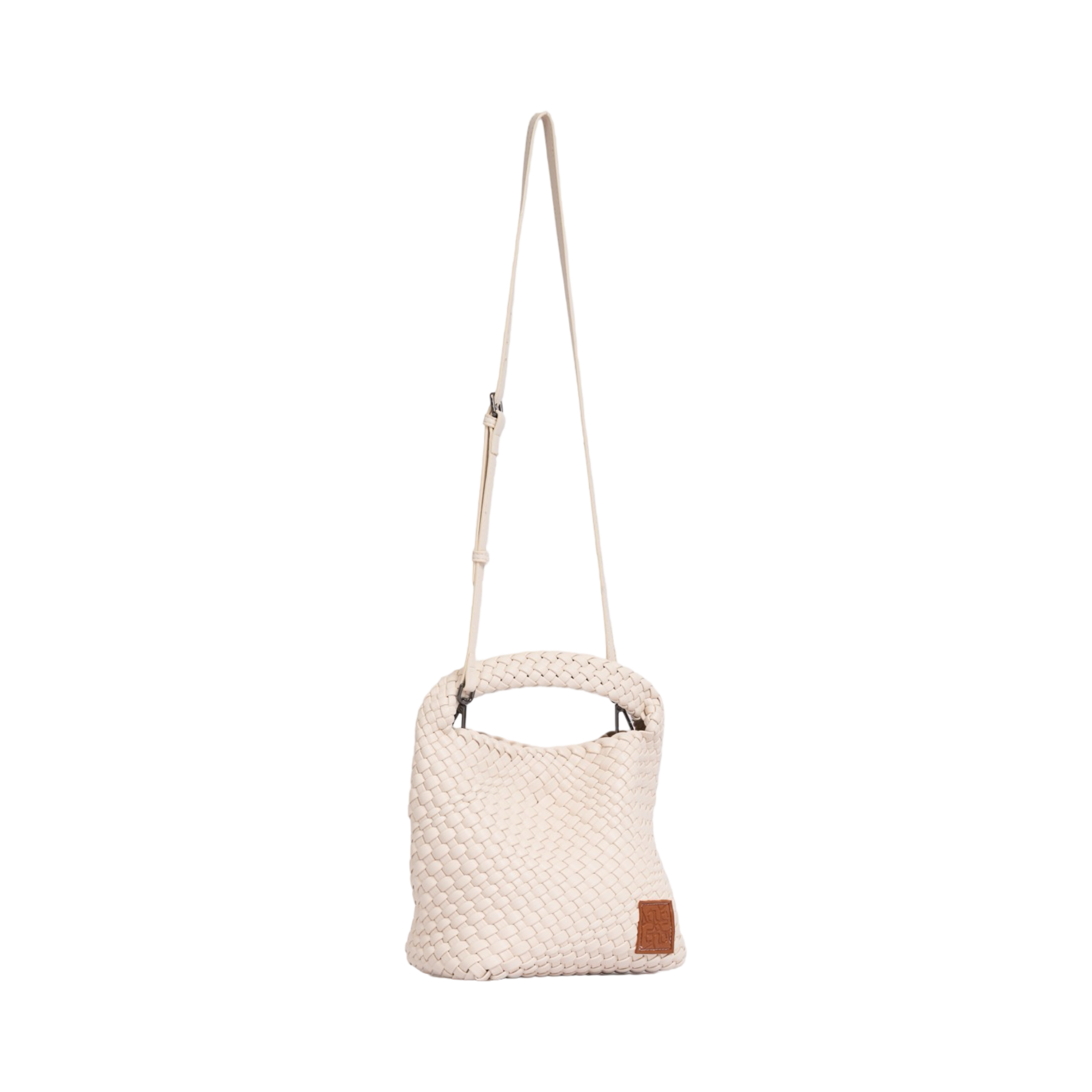 Woven Tote Bag M – White