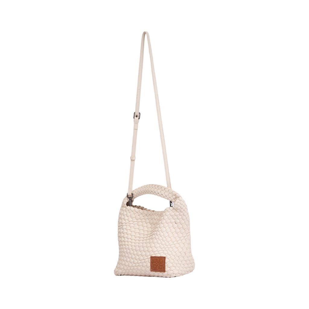 Woven Tote Bag M – White