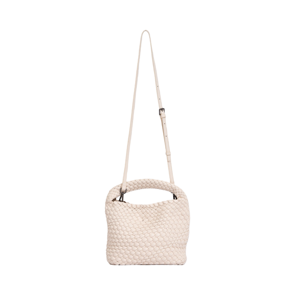 Woven Tote Bag M – White