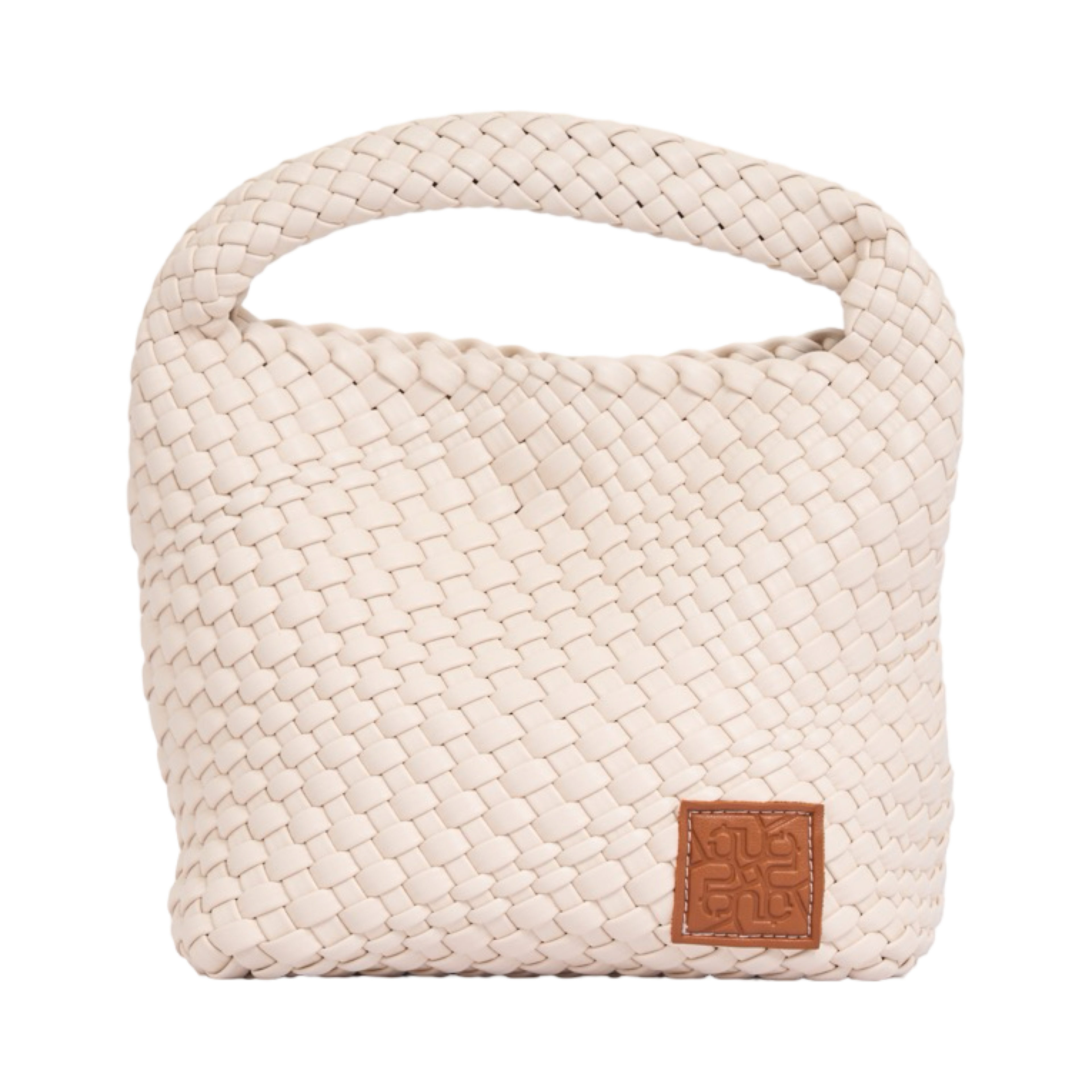 Woven Tote Bag M – White