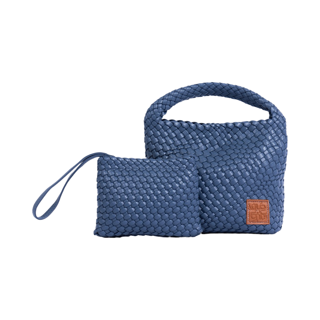 Woven Tote Bag M – Ash Blue