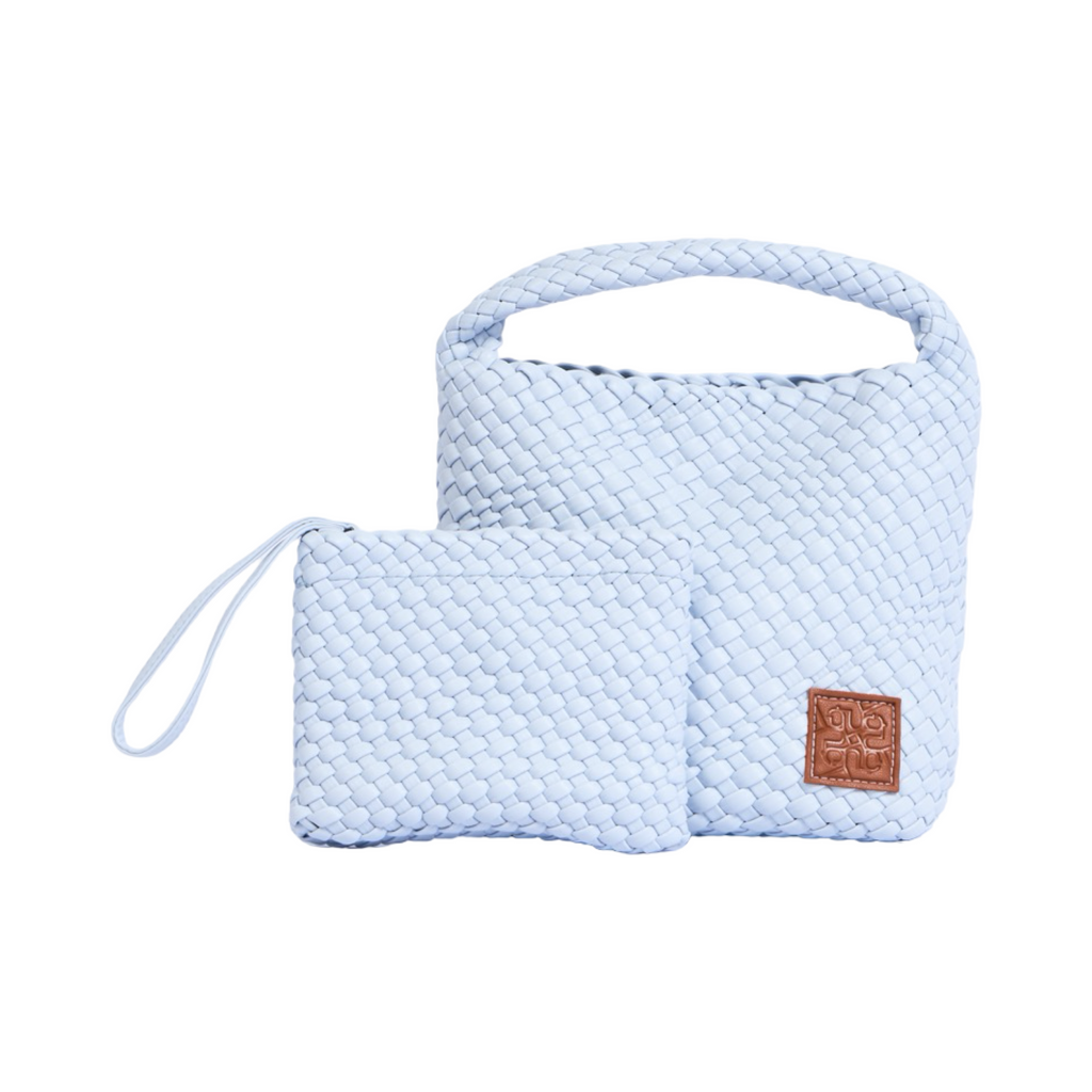 Woven Tote Bag M – Cotton Blue