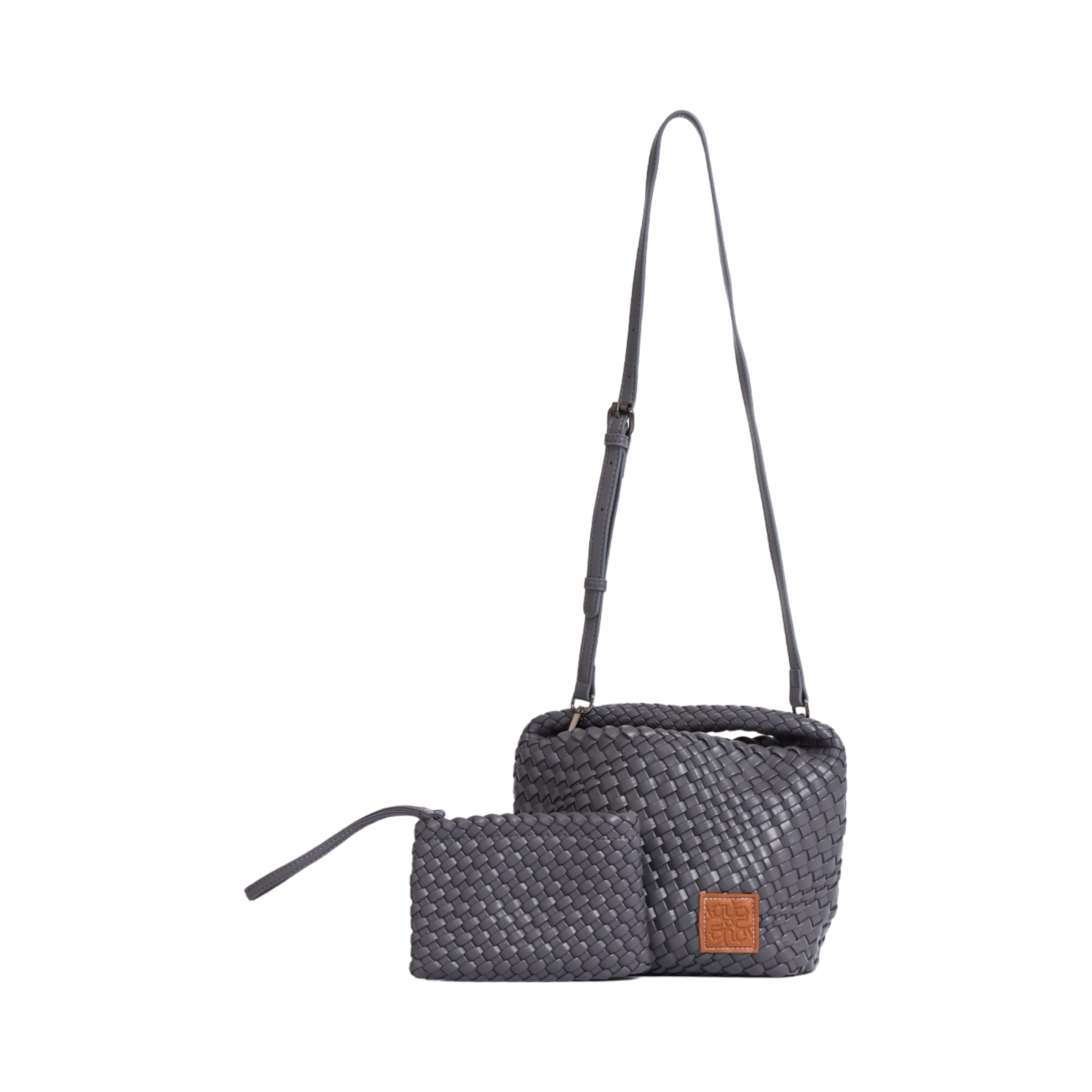 Woven Tote Bag M - Grey