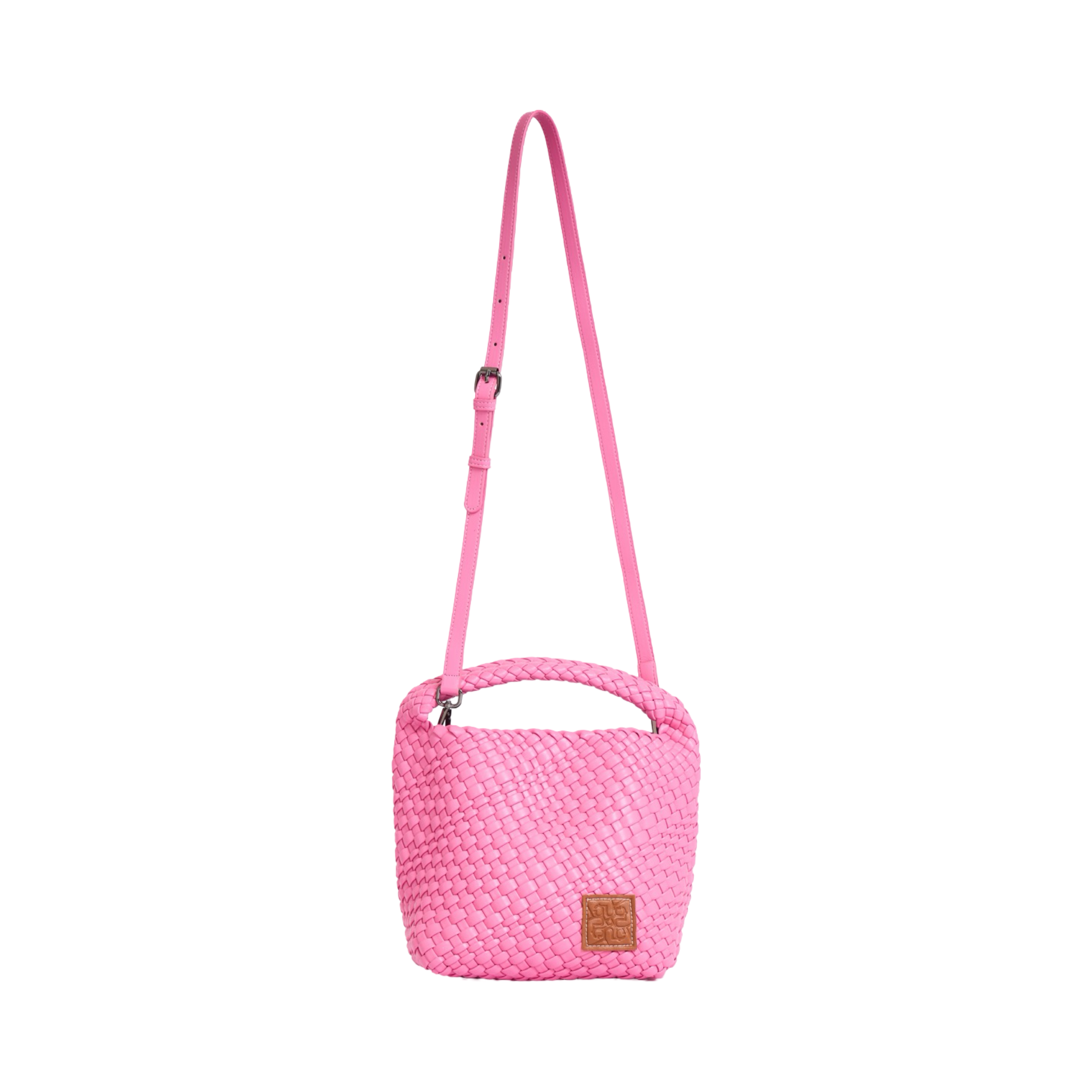 Woven Tote Bag M - Pink