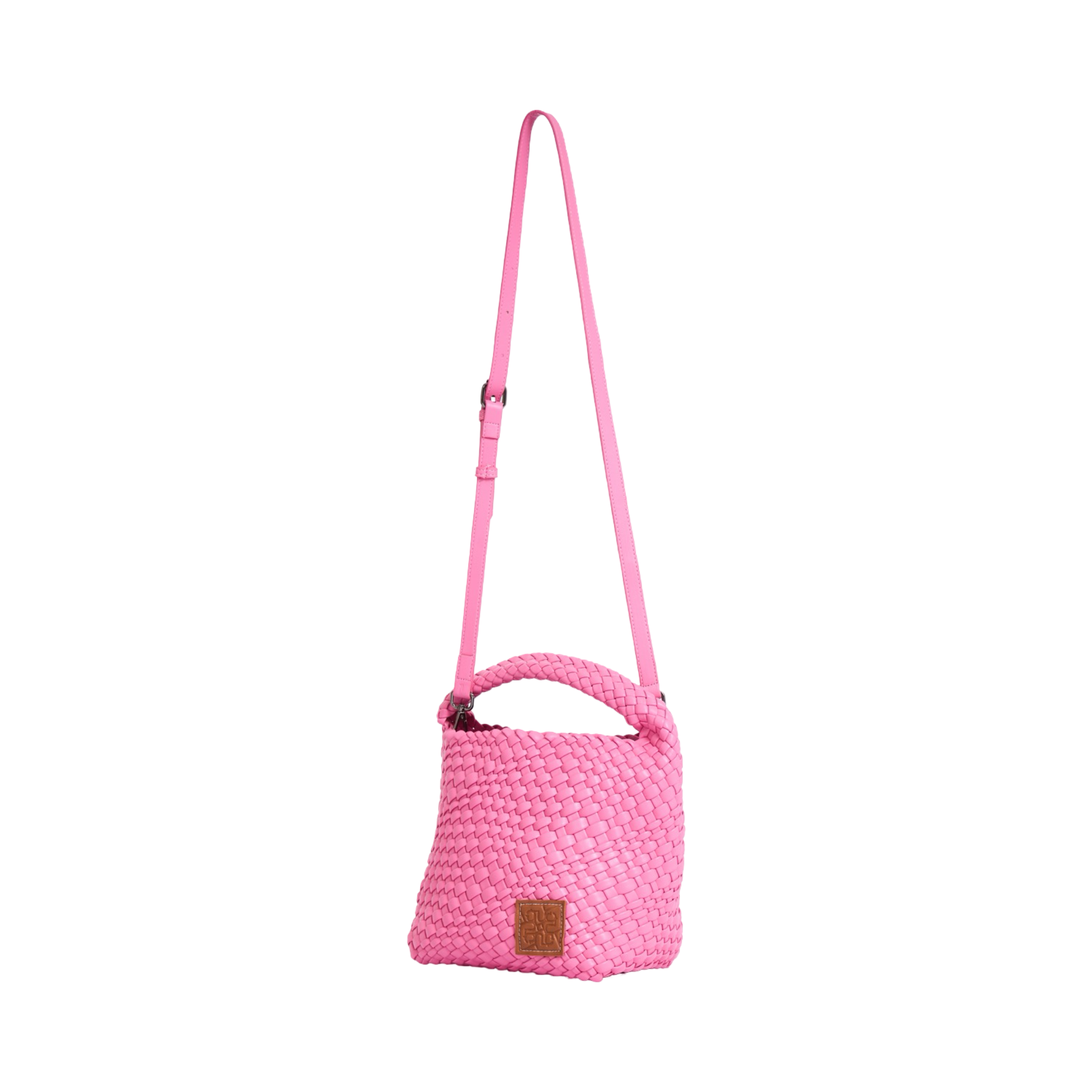 Woven Tote Bag M - Pink