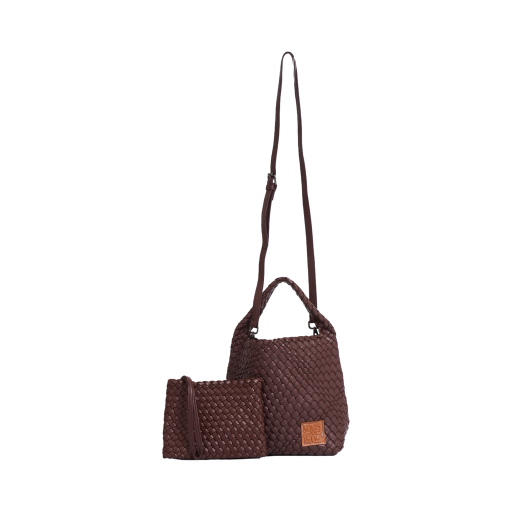 Woven Tote Bag M - Dark Chocolate