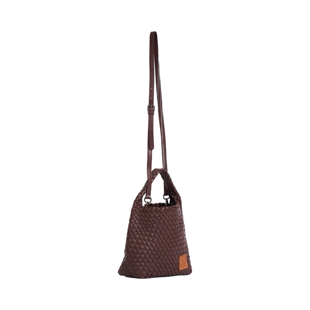 Woven Tote Bag M - Dark Chocolate