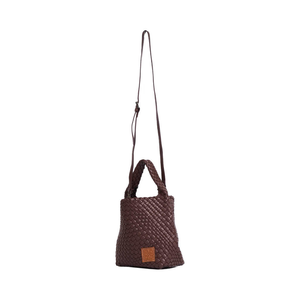 Woven Tote Bag M - Dark Chocolate