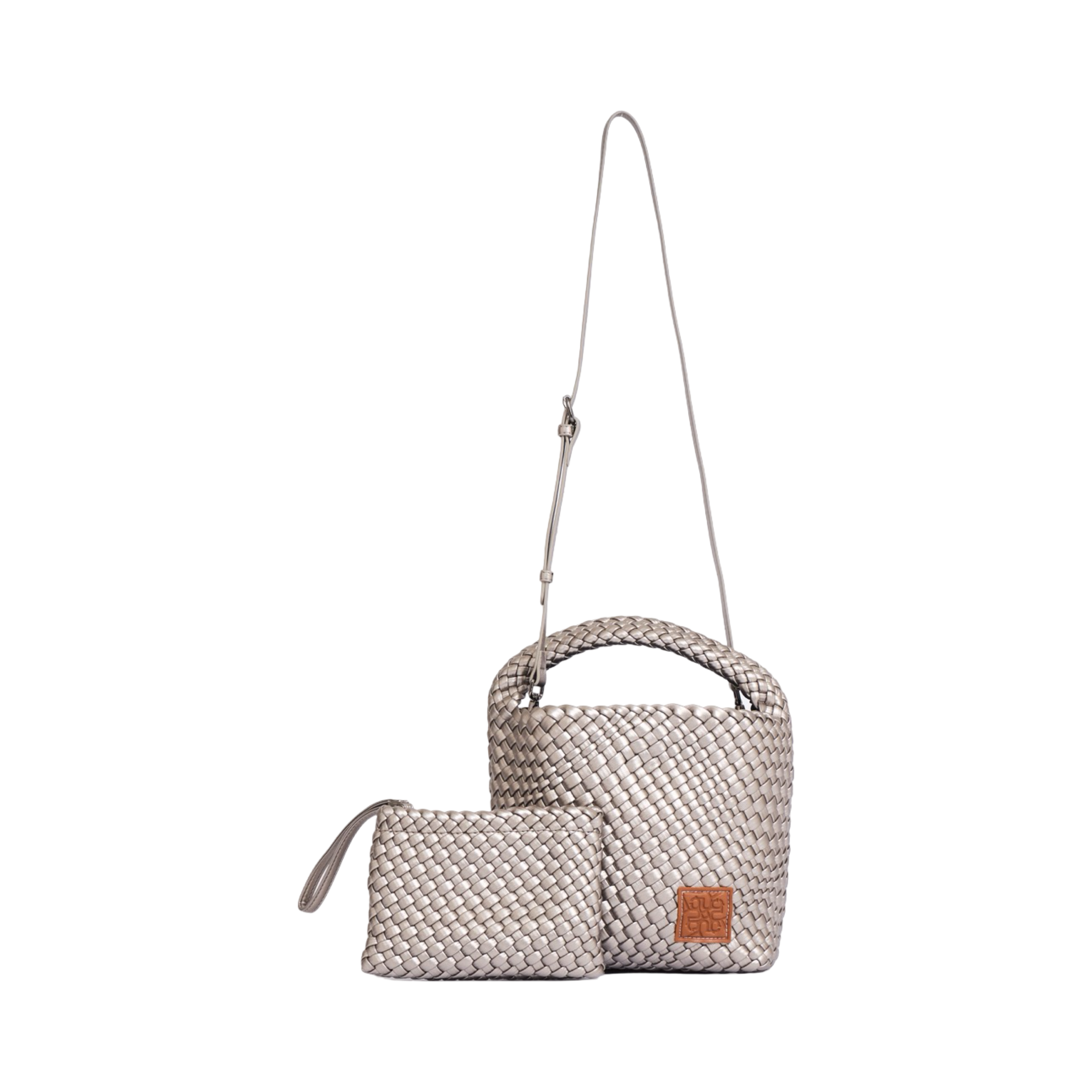 Woven Tote Bag M - Titanium