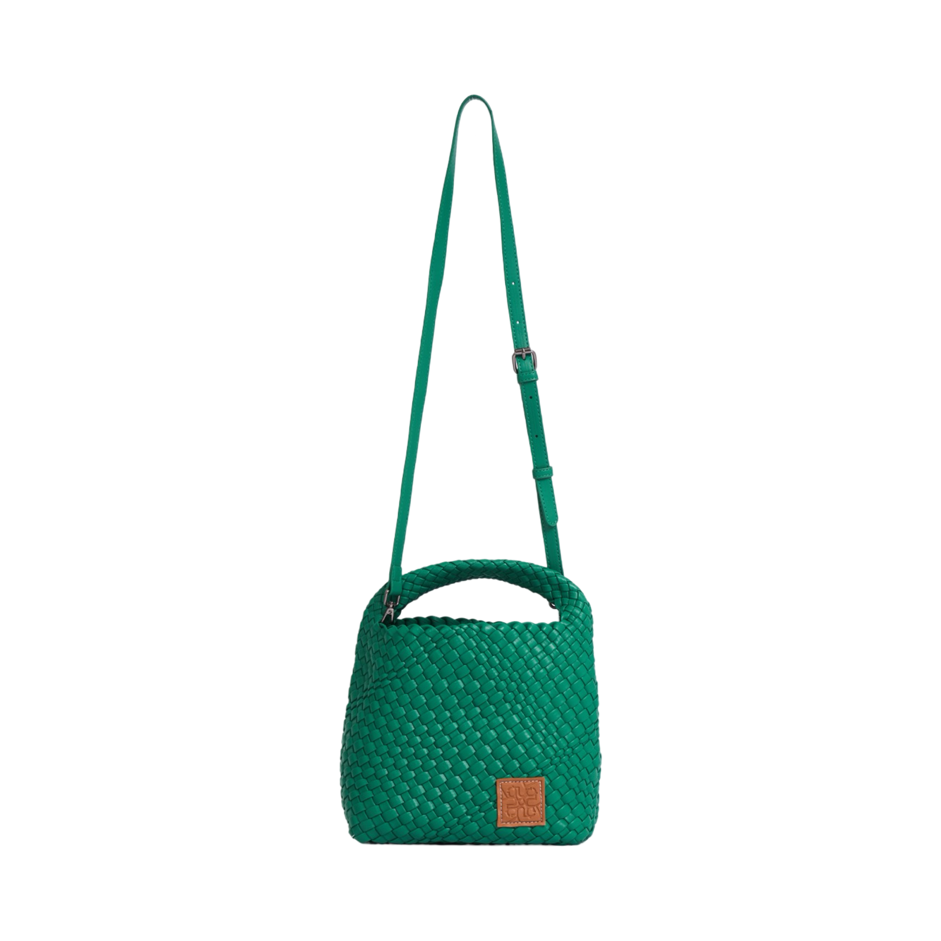 Woven Tote Bag M - Emerald Green