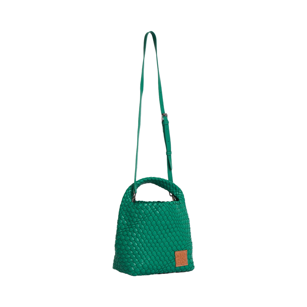 Woven Tote Bag M - Emerald Green