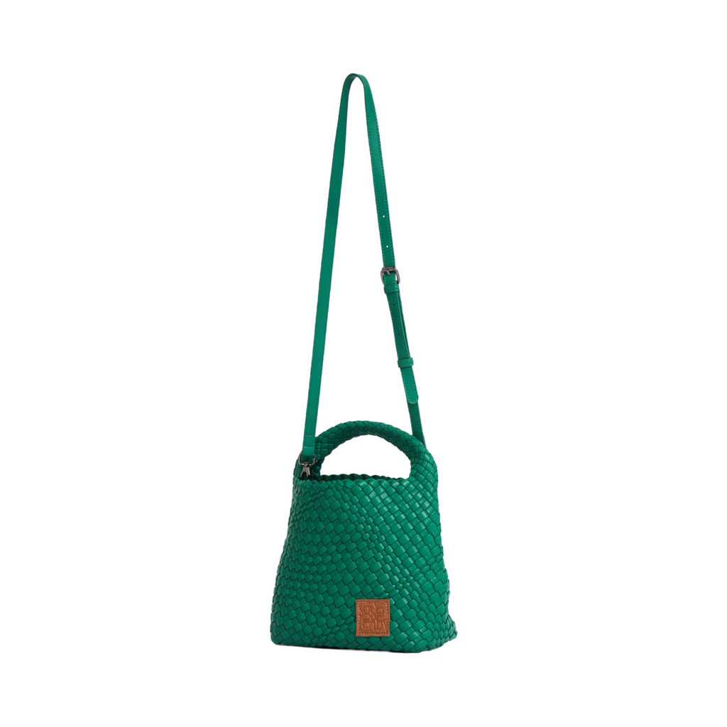 Woven Tote Bag M - Emerald Green