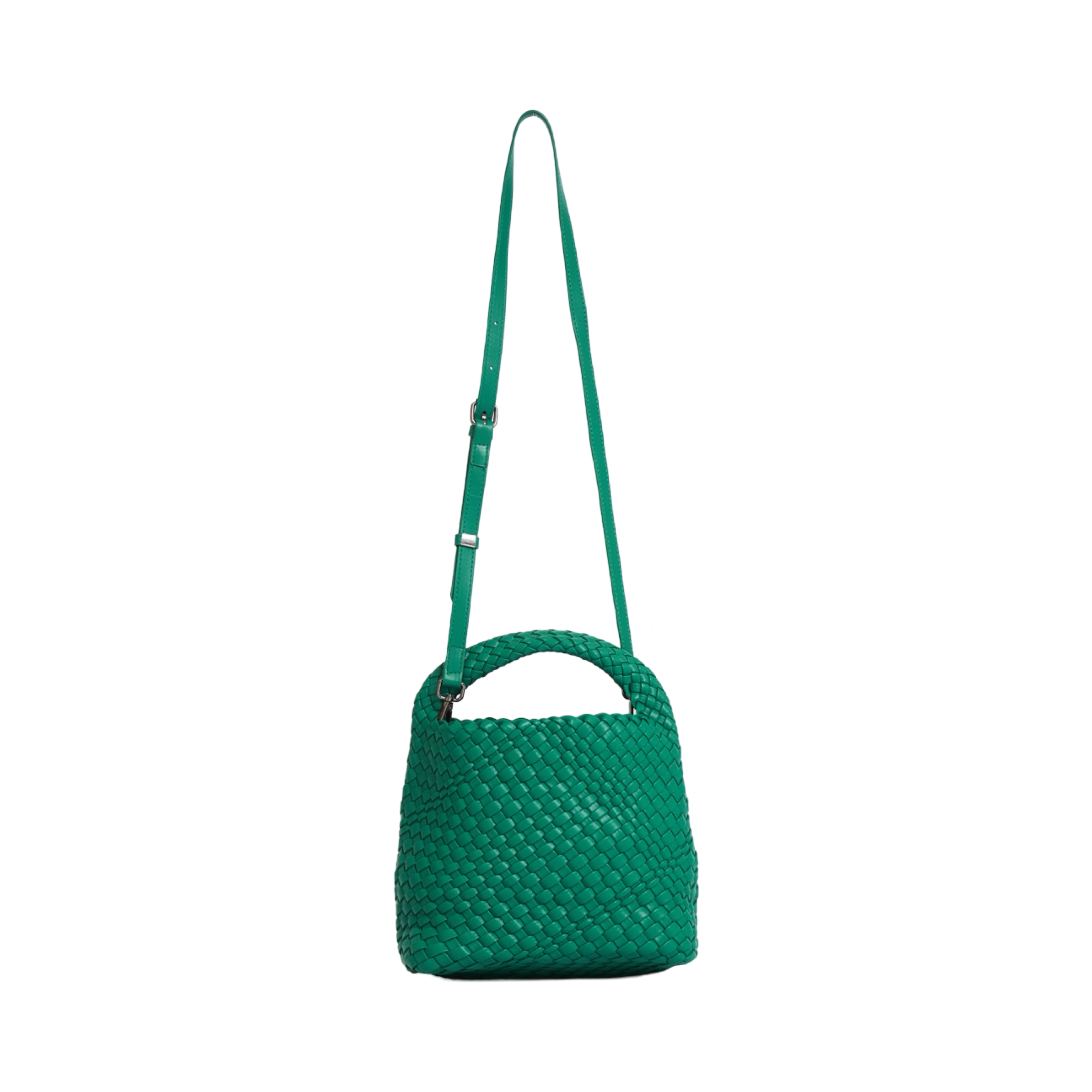 Woven Tote Bag M - Emerald Green