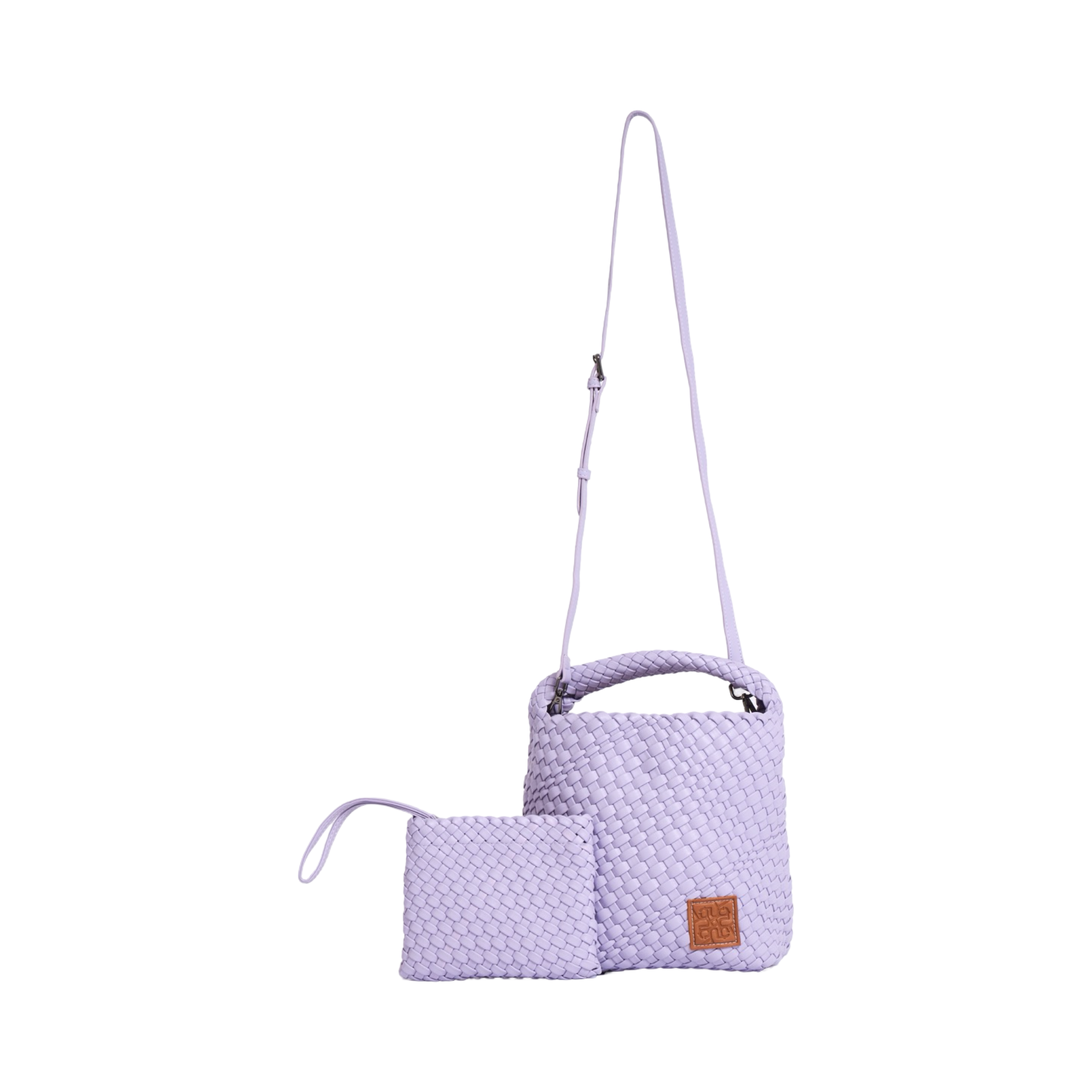 Woven Tote Bag M - Purple Pastel