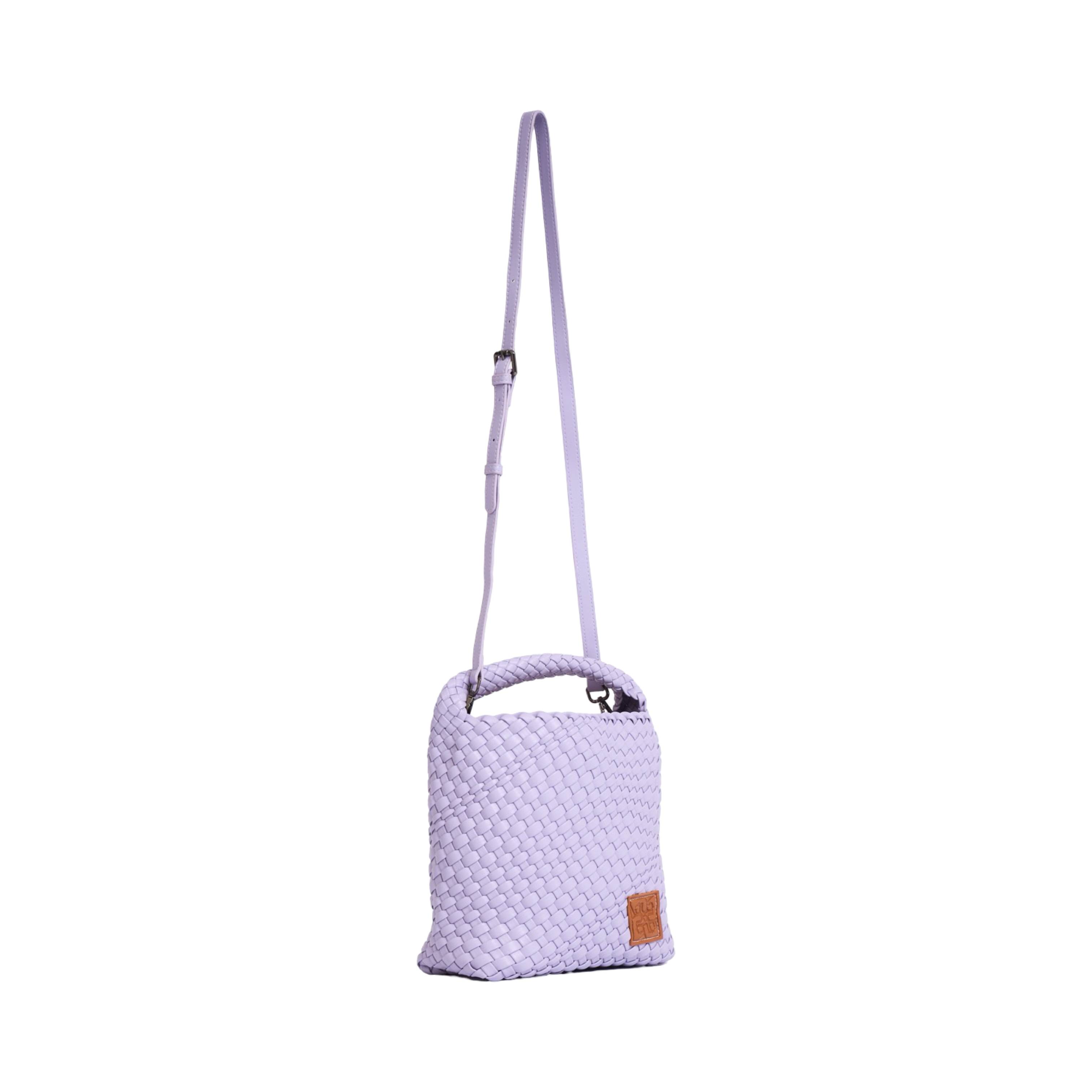 Woven Tote Bag M - Purple Pastel