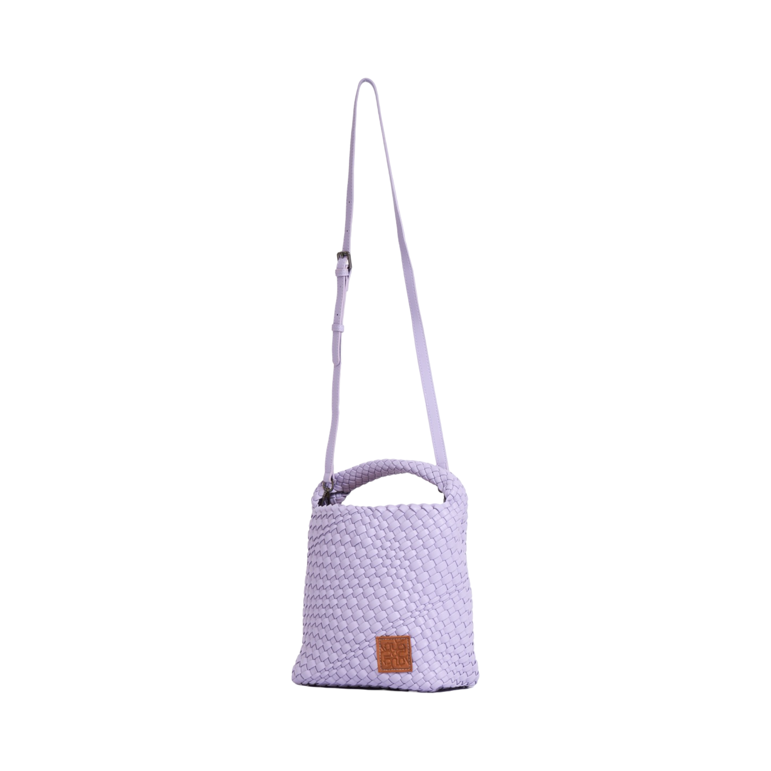 Woven Tote Bag M - Purple Pastel