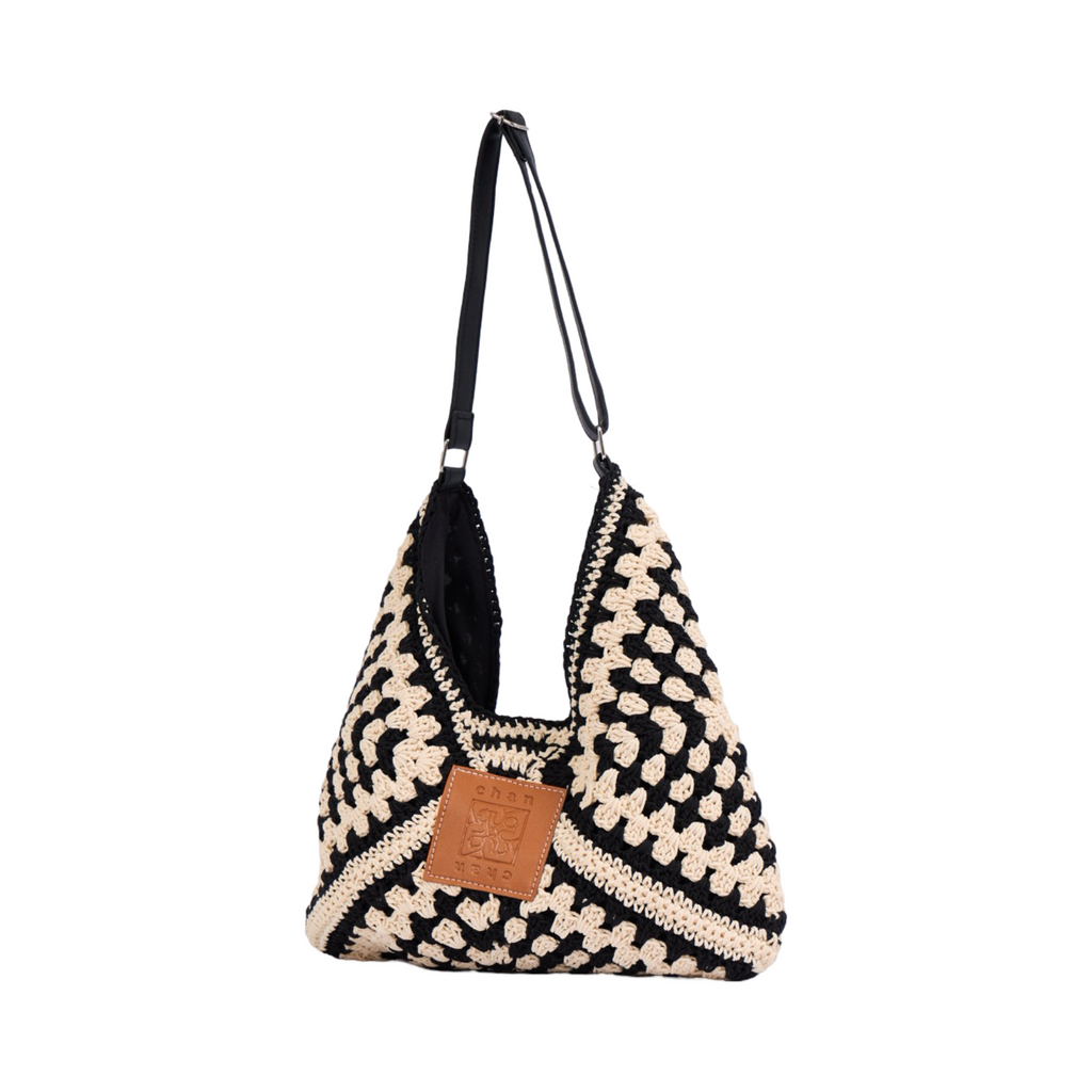 Knitted Tote Bag - Black