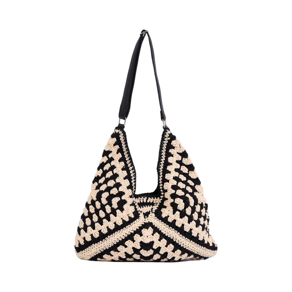 Knitted Tote Bag - Black
