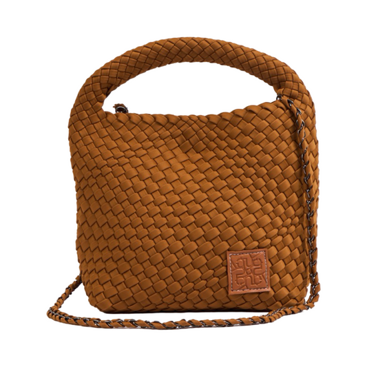 Woven Satin Tote Bag M - Sand