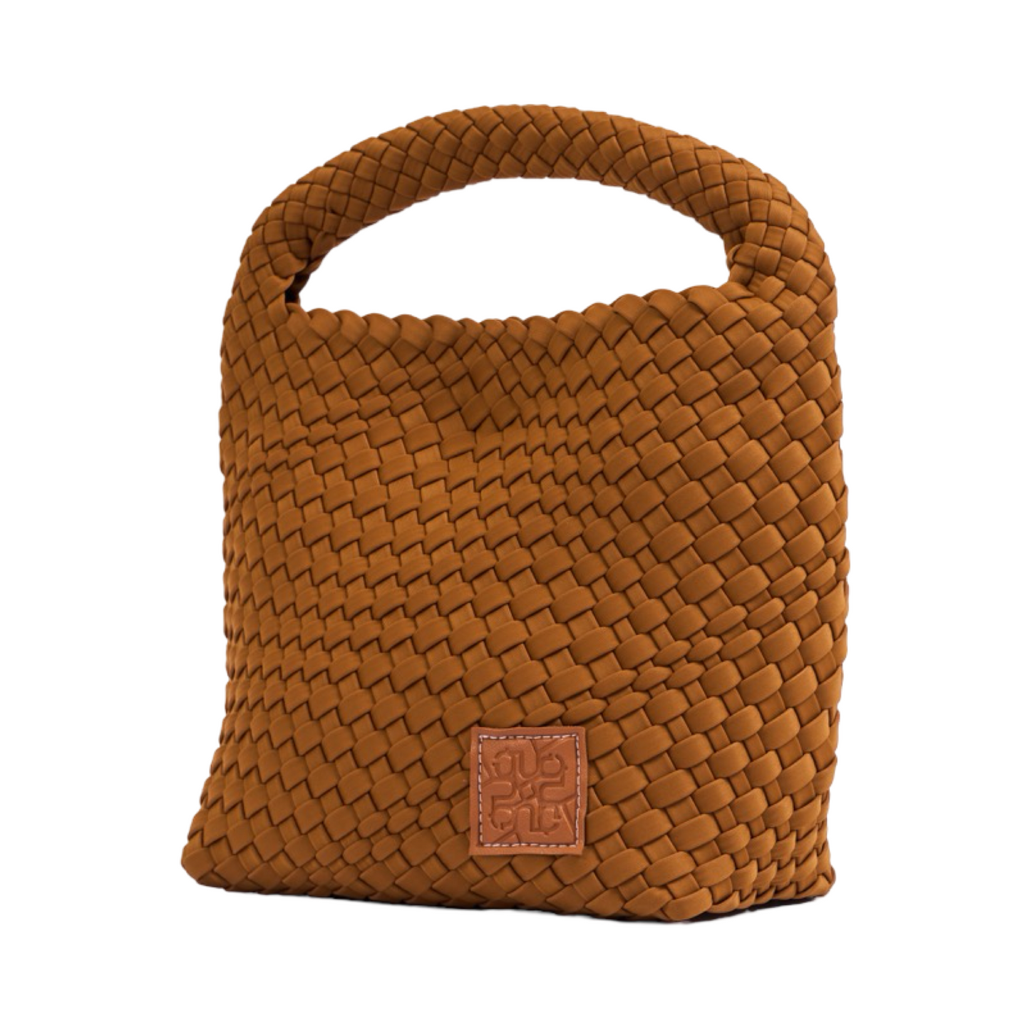 Woven Satin Tote Bag M - Sand
