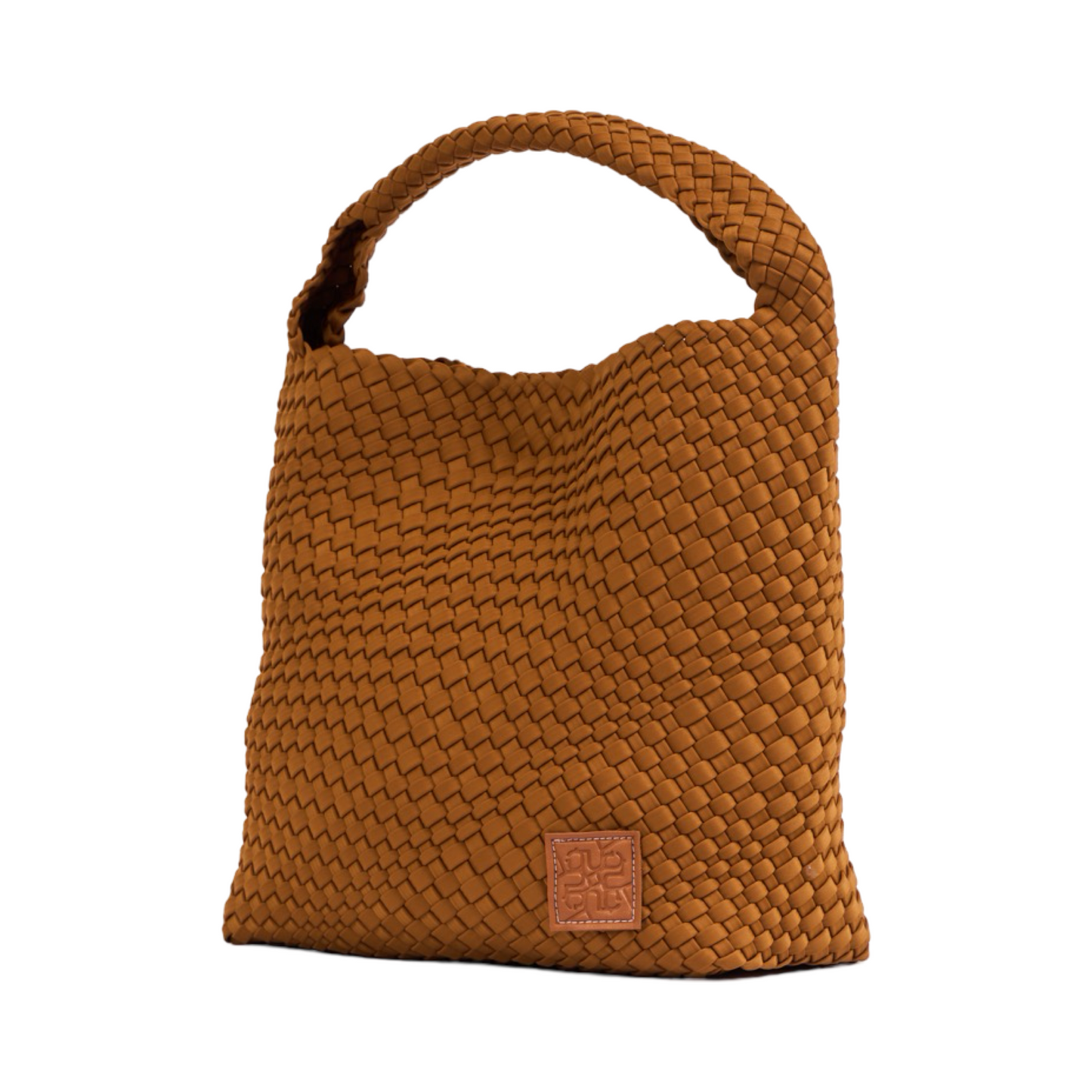 Woven Satin Tote Bag L - Sand