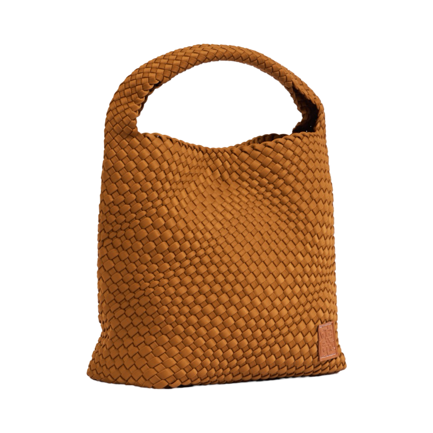Woven Satin Tote Bag L - Sand