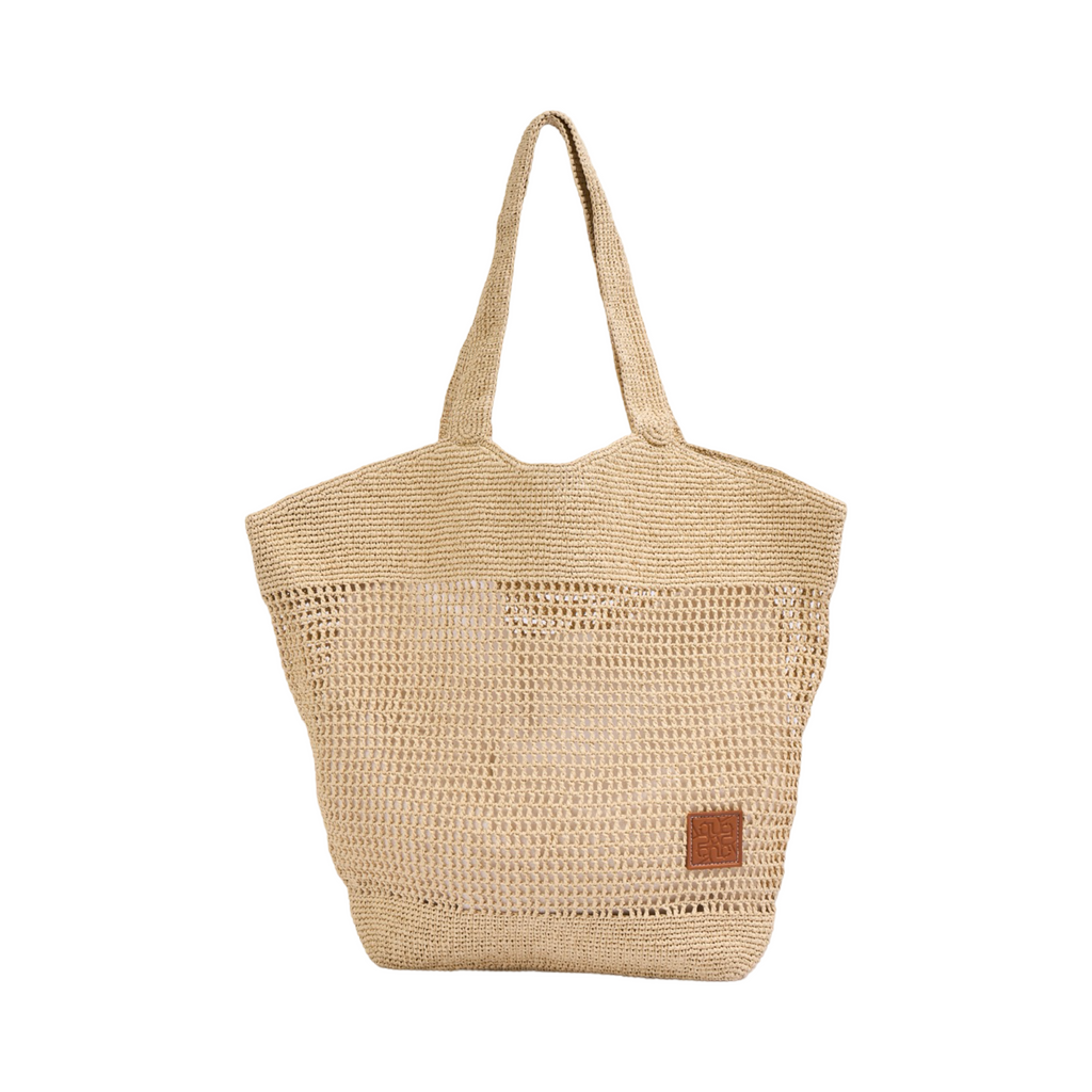 Knitted Tote Bag - Beige