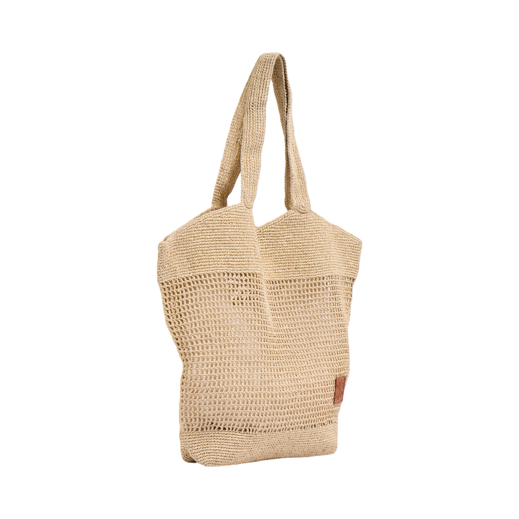 Knitted Tote Bag - Beige