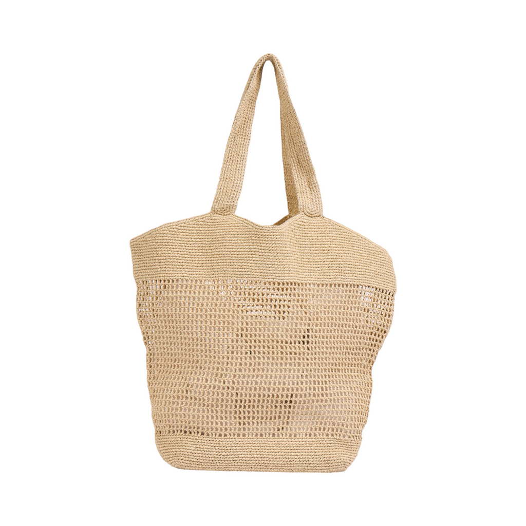 Knitted Tote Bag - Beige
