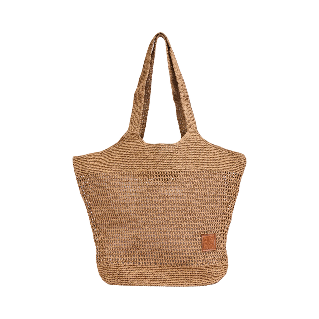 Knitted Tote Bag - Brown