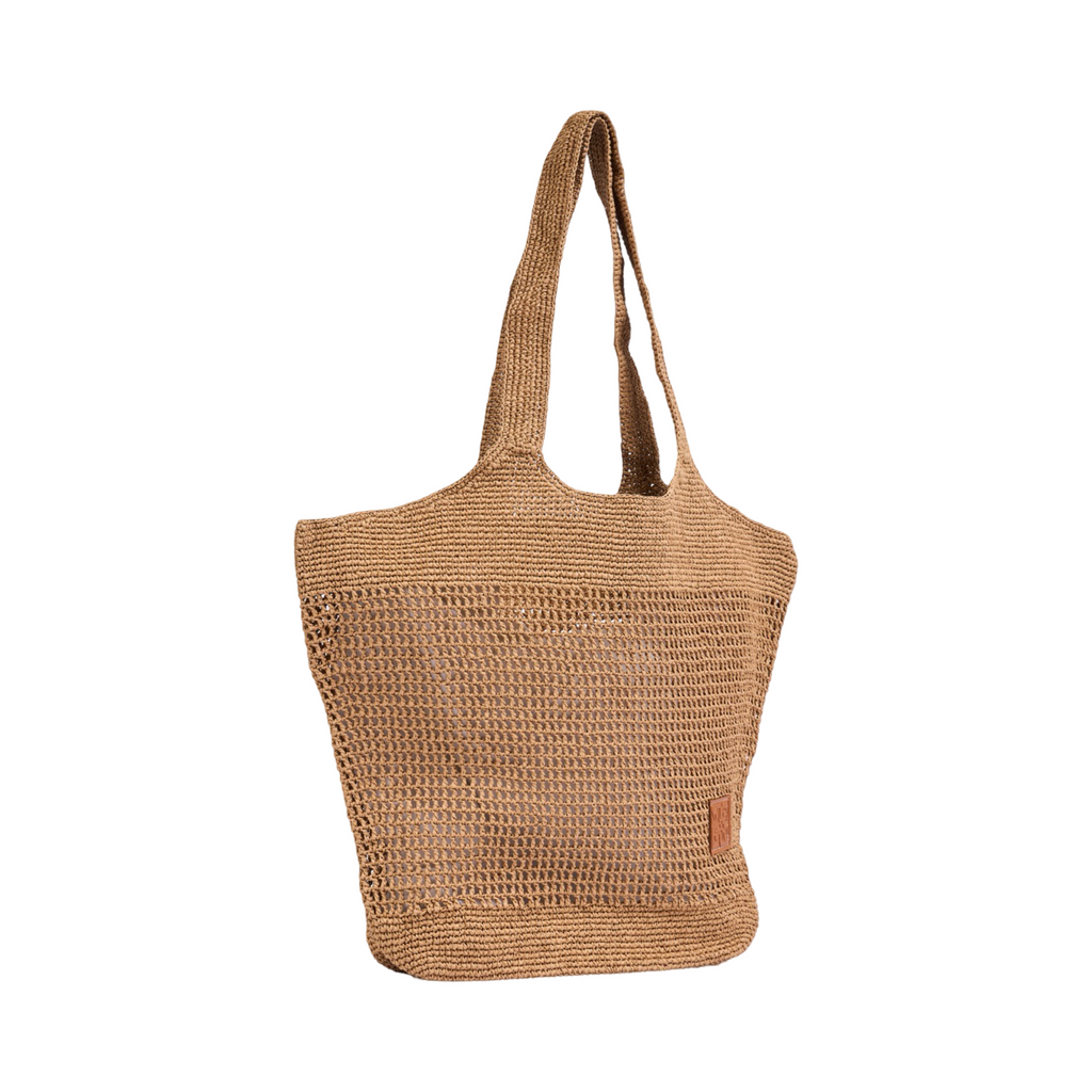 Knitted Tote Bag - Brown