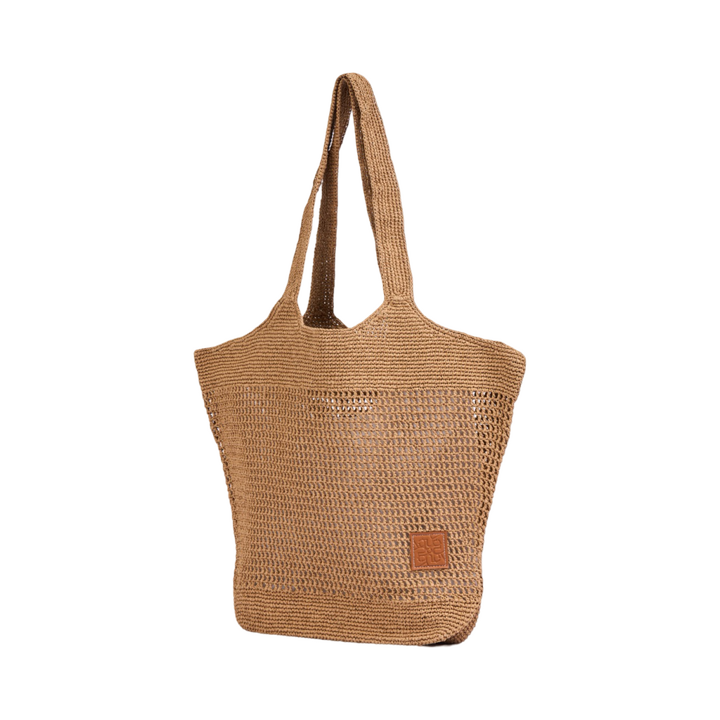 Knitted Tote Bag - Brown