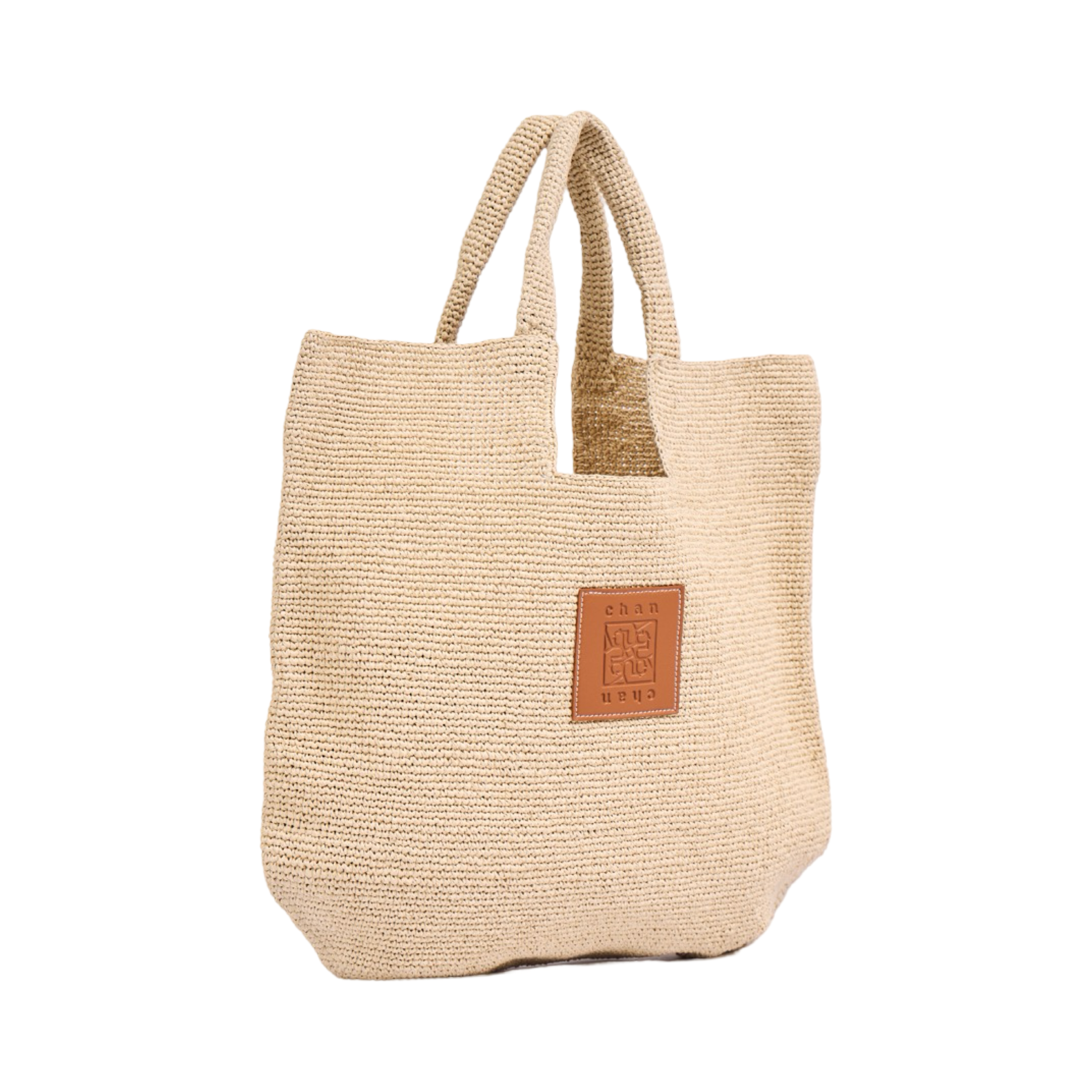 Knitted Tote Bag - Beige