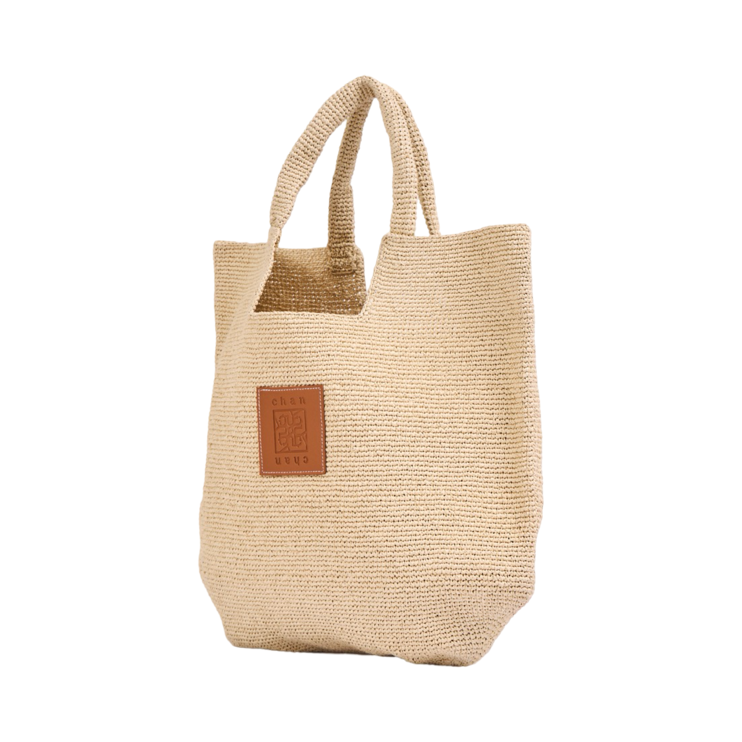 Knitted Tote Bag - Beige