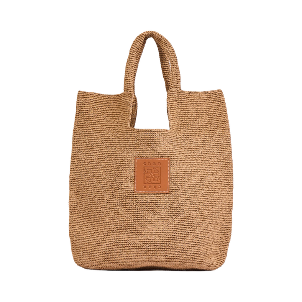 Knitted Tote Bag - Brown